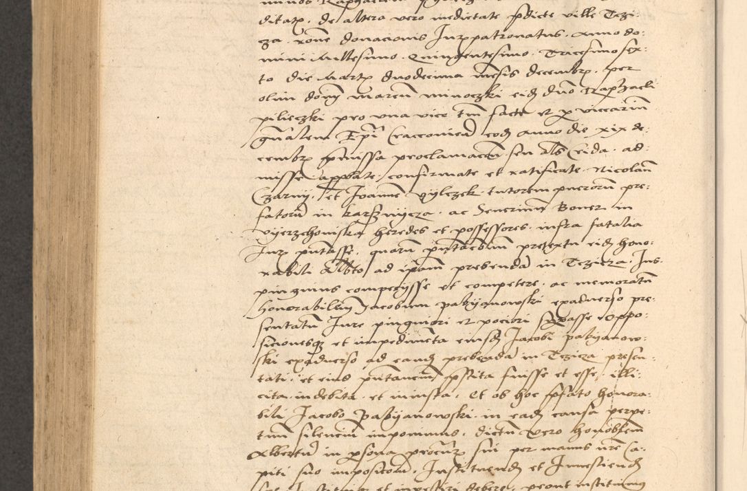 Zdjęcie nr 803 dla obiektu archiwalnego: Acta actorum causarum, sentenciarum et obligationum coram reverendo patre domino Thoma Roznowski canonico et reverendissimi in Christo patris et domini domini Patri Dei gratia Cracoviensis. Sabbato, 26 Octobris in ecclesiam suam solenniter recepti officialis generalis Cracoviensis dinita administratura, qua fungebatur post mortem reverendissimi olim felicis recordationis domini Joannis Choiecki episcopi Cracoviensis et Regni Polonie cancelarii anno presenti currenti videlicet 1538, die 11 Marcii Piotrcovie in comiciis celebratis circiter 23 horam defuncti sepulto corpore nona eiusdemque obsequiis X respective Aprilis peractis electo sub indictione XI, pontificatu vero sanctissimi in Christo patris et domini nostri domini Pauli divina providencia pape tercii foeliciter moderni, anno quarto, incepta felicibus auspiciis continuantur ordine processu infrascripto