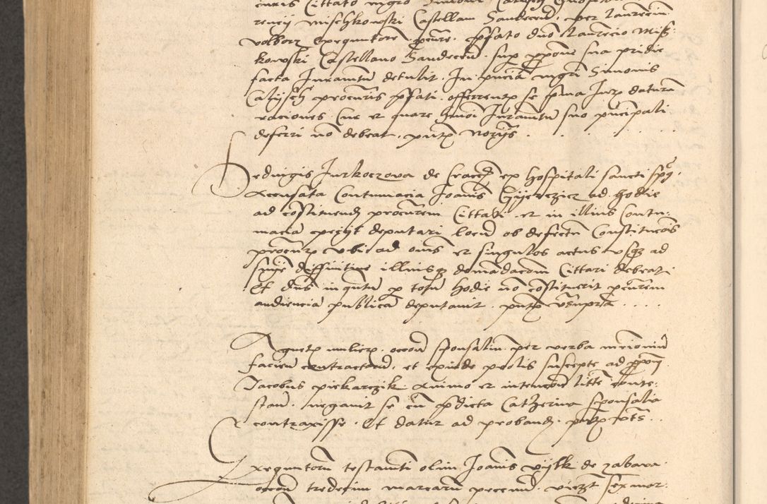 Zdjęcie nr 793 dla obiektu archiwalnego: Acta actorum causarum, sentenciarum et obligationum coram reverendo patre domino Thoma Roznowski canonico et reverendissimi in Christo patris et domini domini Patri Dei gratia Cracoviensis. Sabbato, 26 Octobris in ecclesiam suam solenniter recepti officialis generalis Cracoviensis dinita administratura, qua fungebatur post mortem reverendissimi olim felicis recordationis domini Joannis Choiecki episcopi Cracoviensis et Regni Polonie cancelarii anno presenti currenti videlicet 1538, die 11 Marcii Piotrcovie in comiciis celebratis circiter 23 horam defuncti sepulto corpore nona eiusdemque obsequiis X respective Aprilis peractis electo sub indictione XI, pontificatu vero sanctissimi in Christo patris et domini nostri domini Pauli divina providencia pape tercii foeliciter moderni, anno quarto, incepta felicibus auspiciis continuantur ordine processu infrascripto