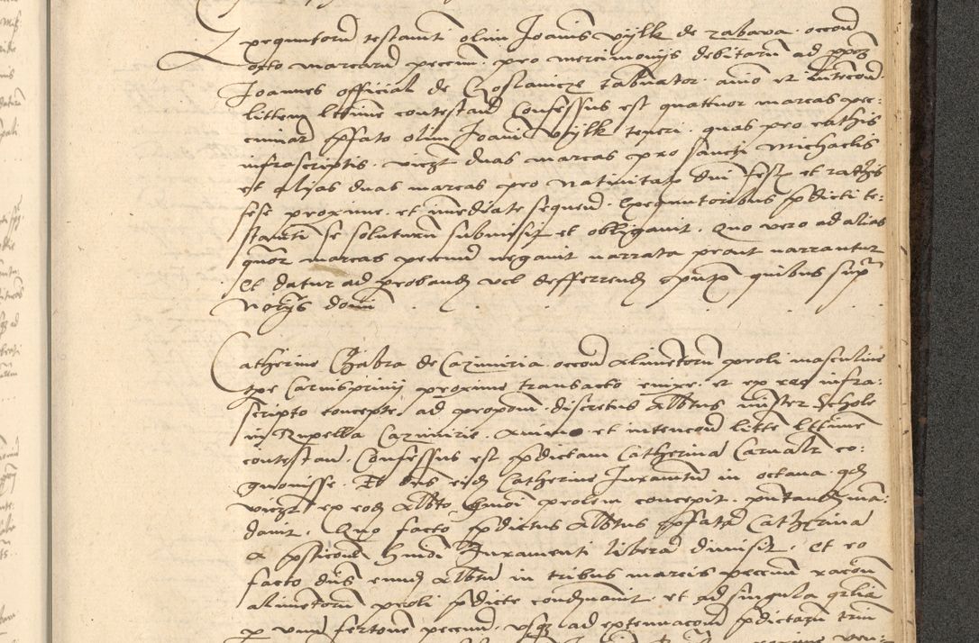 Zdjęcie nr 794 dla obiektu archiwalnego: Acta actorum causarum, sentenciarum et obligationum coram reverendo patre domino Thoma Roznowski canonico et reverendissimi in Christo patris et domini domini Patri Dei gratia Cracoviensis. Sabbato, 26 Octobris in ecclesiam suam solenniter recepti officialis generalis Cracoviensis dinita administratura, qua fungebatur post mortem reverendissimi olim felicis recordationis domini Joannis Choiecki episcopi Cracoviensis et Regni Polonie cancelarii anno presenti currenti videlicet 1538, die 11 Marcii Piotrcovie in comiciis celebratis circiter 23 horam defuncti sepulto corpore nona eiusdemque obsequiis X respective Aprilis peractis electo sub indictione XI, pontificatu vero sanctissimi in Christo patris et domini nostri domini Pauli divina providencia pape tercii foeliciter moderni, anno quarto, incepta felicibus auspiciis continuantur ordine processu infrascripto