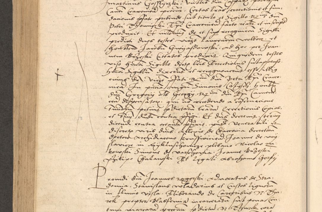 Zdjęcie nr 785 dla obiektu archiwalnego: Acta actorum causarum, sentenciarum et obligationum coram reverendo patre domino Thoma Roznowski canonico et reverendissimi in Christo patris et domini domini Patri Dei gratia Cracoviensis. Sabbato, 26 Octobris in ecclesiam suam solenniter recepti officialis generalis Cracoviensis dinita administratura, qua fungebatur post mortem reverendissimi olim felicis recordationis domini Joannis Choiecki episcopi Cracoviensis et Regni Polonie cancelarii anno presenti currenti videlicet 1538, die 11 Marcii Piotrcovie in comiciis celebratis circiter 23 horam defuncti sepulto corpore nona eiusdemque obsequiis X respective Aprilis peractis electo sub indictione XI, pontificatu vero sanctissimi in Christo patris et domini nostri domini Pauli divina providencia pape tercii foeliciter moderni, anno quarto, incepta felicibus auspiciis continuantur ordine processu infrascripto