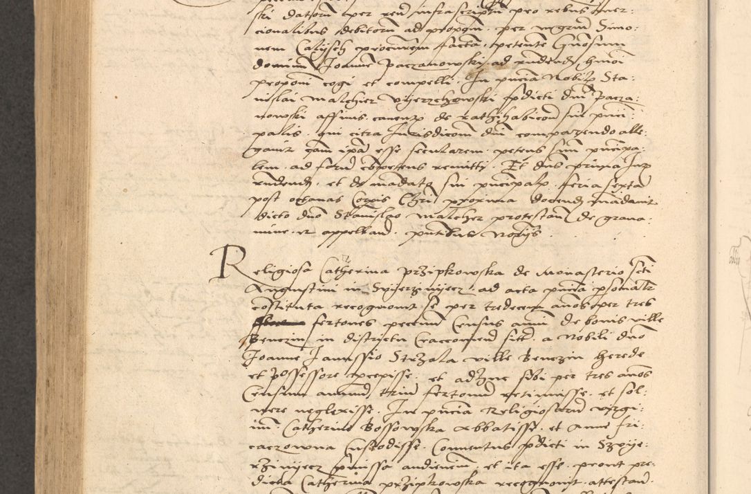 Zdjęcie nr 777 dla obiektu archiwalnego: Acta actorum causarum, sentenciarum et obligationum coram reverendo patre domino Thoma Roznowski canonico et reverendissimi in Christo patris et domini domini Patri Dei gratia Cracoviensis. Sabbato, 26 Octobris in ecclesiam suam solenniter recepti officialis generalis Cracoviensis dinita administratura, qua fungebatur post mortem reverendissimi olim felicis recordationis domini Joannis Choiecki episcopi Cracoviensis et Regni Polonie cancelarii anno presenti currenti videlicet 1538, die 11 Marcii Piotrcovie in comiciis celebratis circiter 23 horam defuncti sepulto corpore nona eiusdemque obsequiis X respective Aprilis peractis electo sub indictione XI, pontificatu vero sanctissimi in Christo patris et domini nostri domini Pauli divina providencia pape tercii foeliciter moderni, anno quarto, incepta felicibus auspiciis continuantur ordine processu infrascripto