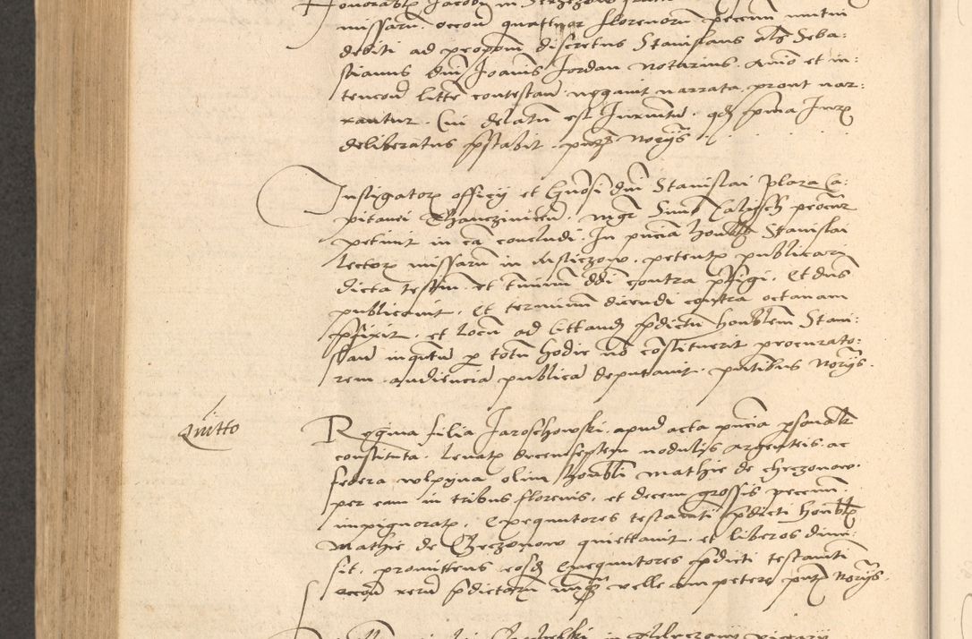 Zdjęcie nr 771 dla obiektu archiwalnego: Acta actorum causarum, sentenciarum et obligationum coram reverendo patre domino Thoma Roznowski canonico et reverendissimi in Christo patris et domini domini Patri Dei gratia Cracoviensis. Sabbato, 26 Octobris in ecclesiam suam solenniter recepti officialis generalis Cracoviensis dinita administratura, qua fungebatur post mortem reverendissimi olim felicis recordationis domini Joannis Choiecki episcopi Cracoviensis et Regni Polonie cancelarii anno presenti currenti videlicet 1538, die 11 Marcii Piotrcovie in comiciis celebratis circiter 23 horam defuncti sepulto corpore nona eiusdemque obsequiis X respective Aprilis peractis electo sub indictione XI, pontificatu vero sanctissimi in Christo patris et domini nostri domini Pauli divina providencia pape tercii foeliciter moderni, anno quarto, incepta felicibus auspiciis continuantur ordine processu infrascripto