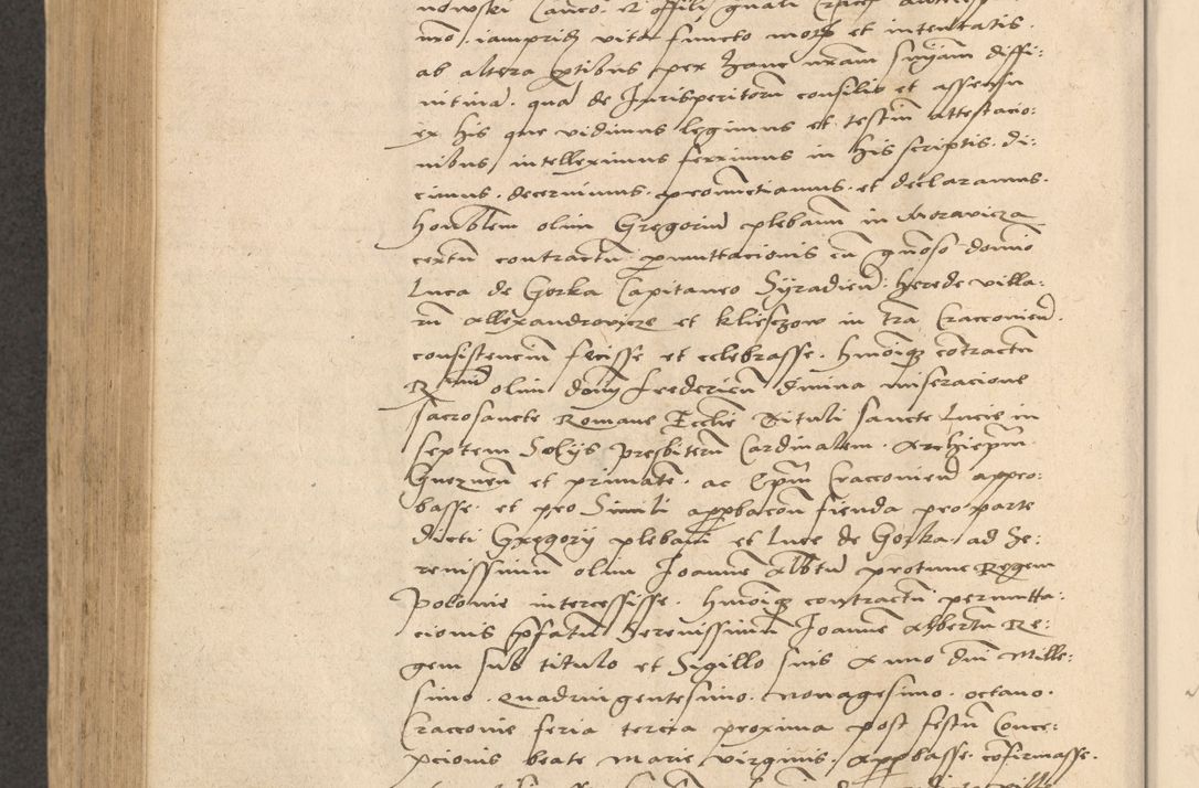 Zdjęcie nr 759 dla obiektu archiwalnego: Acta actorum causarum, sentenciarum et obligationum coram reverendo patre domino Thoma Roznowski canonico et reverendissimi in Christo patris et domini domini Patri Dei gratia Cracoviensis. Sabbato, 26 Octobris in ecclesiam suam solenniter recepti officialis generalis Cracoviensis dinita administratura, qua fungebatur post mortem reverendissimi olim felicis recordationis domini Joannis Choiecki episcopi Cracoviensis et Regni Polonie cancelarii anno presenti currenti videlicet 1538, die 11 Marcii Piotrcovie in comiciis celebratis circiter 23 horam defuncti sepulto corpore nona eiusdemque obsequiis X respective Aprilis peractis electo sub indictione XI, pontificatu vero sanctissimi in Christo patris et domini nostri domini Pauli divina providencia pape tercii foeliciter moderni, anno quarto, incepta felicibus auspiciis continuantur ordine processu infrascripto