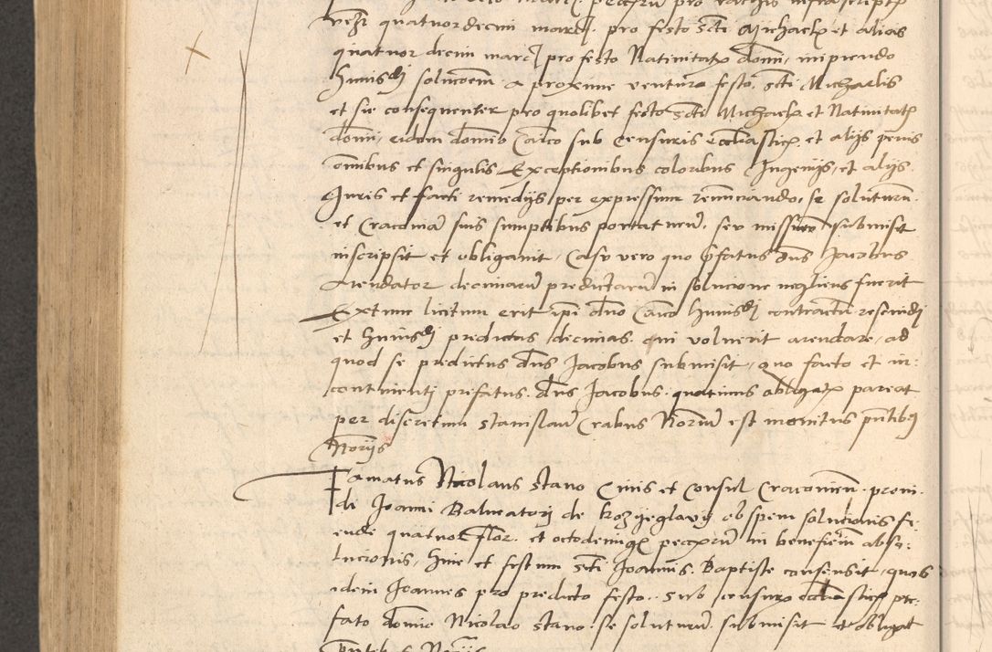 Zdjęcie nr 747 dla obiektu archiwalnego: Acta actorum causarum, sentenciarum et obligationum coram reverendo patre domino Thoma Roznowski canonico et reverendissimi in Christo patris et domini domini Patri Dei gratia Cracoviensis. Sabbato, 26 Octobris in ecclesiam suam solenniter recepti officialis generalis Cracoviensis dinita administratura, qua fungebatur post mortem reverendissimi olim felicis recordationis domini Joannis Choiecki episcopi Cracoviensis et Regni Polonie cancelarii anno presenti currenti videlicet 1538, die 11 Marcii Piotrcovie in comiciis celebratis circiter 23 horam defuncti sepulto corpore nona eiusdemque obsequiis X respective Aprilis peractis electo sub indictione XI, pontificatu vero sanctissimi in Christo patris et domini nostri domini Pauli divina providencia pape tercii foeliciter moderni, anno quarto, incepta felicibus auspiciis continuantur ordine processu infrascripto