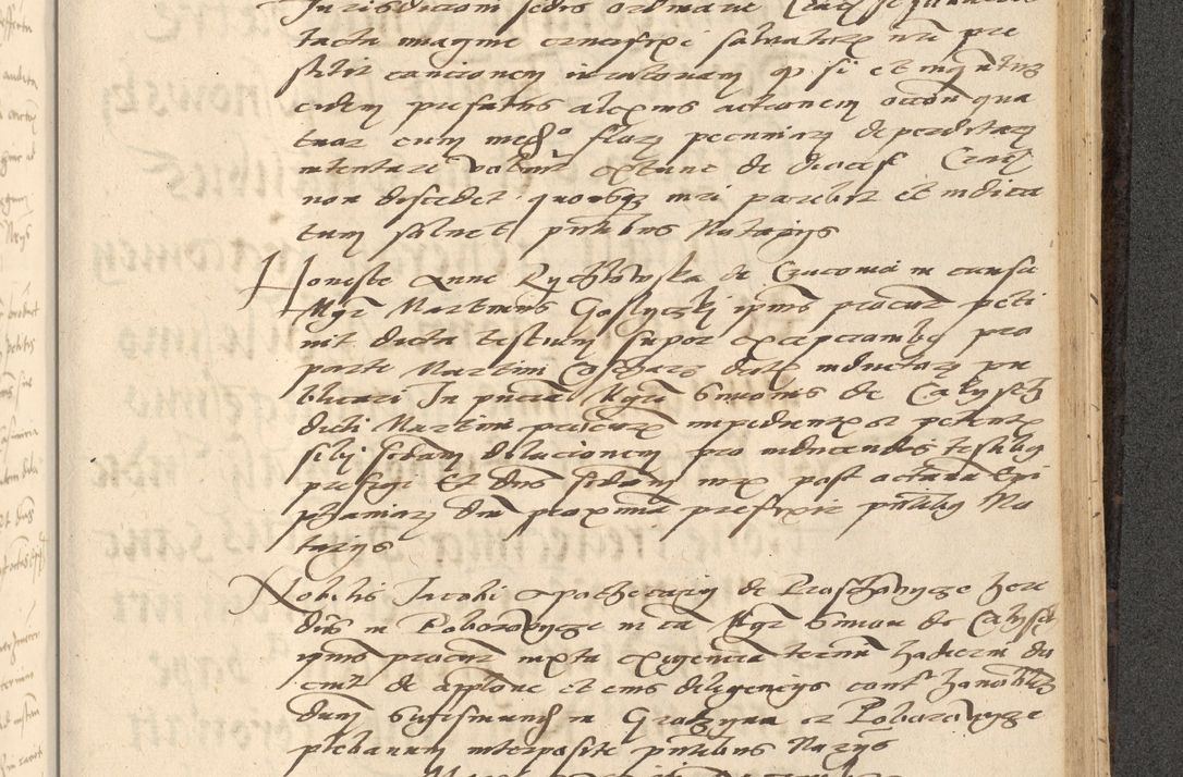 Zdjęcie nr 724 dla obiektu archiwalnego: Acta actorum causarum, sentenciarum et obligationum coram reverendo patre domino Thoma Roznowski canonico et reverendissimi in Christo patris et domini domini Patri Dei gratia Cracoviensis. Sabbato, 26 Octobris in ecclesiam suam solenniter recepti officialis generalis Cracoviensis dinita administratura, qua fungebatur post mortem reverendissimi olim felicis recordationis domini Joannis Choiecki episcopi Cracoviensis et Regni Polonie cancelarii anno presenti currenti videlicet 1538, die 11 Marcii Piotrcovie in comiciis celebratis circiter 23 horam defuncti sepulto corpore nona eiusdemque obsequiis X respective Aprilis peractis electo sub indictione XI, pontificatu vero sanctissimi in Christo patris et domini nostri domini Pauli divina providencia pape tercii foeliciter moderni, anno quarto, incepta felicibus auspiciis continuantur ordine processu infrascripto