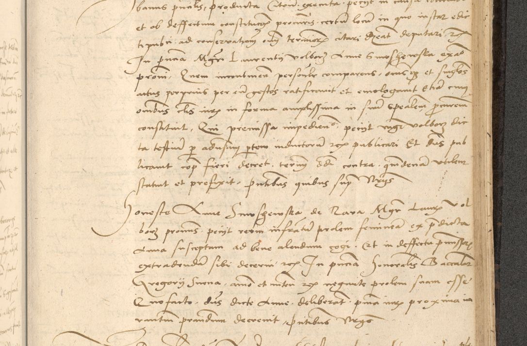 Zdjęcie nr 720 dla obiektu archiwalnego: Acta actorum causarum, sentenciarum et obligationum coram reverendo patre domino Thoma Roznowski canonico et reverendissimi in Christo patris et domini domini Patri Dei gratia Cracoviensis. Sabbato, 26 Octobris in ecclesiam suam solenniter recepti officialis generalis Cracoviensis dinita administratura, qua fungebatur post mortem reverendissimi olim felicis recordationis domini Joannis Choiecki episcopi Cracoviensis et Regni Polonie cancelarii anno presenti currenti videlicet 1538, die 11 Marcii Piotrcovie in comiciis celebratis circiter 23 horam defuncti sepulto corpore nona eiusdemque obsequiis X respective Aprilis peractis electo sub indictione XI, pontificatu vero sanctissimi in Christo patris et domini nostri domini Pauli divina providencia pape tercii foeliciter moderni, anno quarto, incepta felicibus auspiciis continuantur ordine processu infrascripto