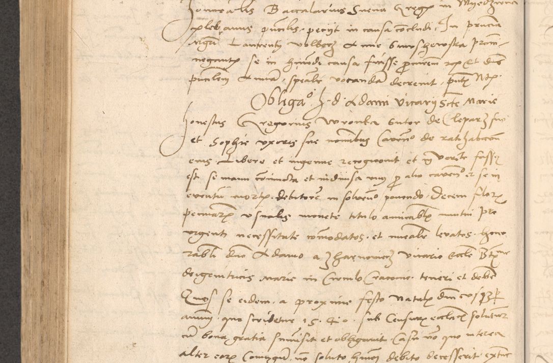 Zdjęcie nr 717 dla obiektu archiwalnego: Acta actorum causarum, sentenciarum et obligationum coram reverendo patre domino Thoma Roznowski canonico et reverendissimi in Christo patris et domini domini Patri Dei gratia Cracoviensis. Sabbato, 26 Octobris in ecclesiam suam solenniter recepti officialis generalis Cracoviensis dinita administratura, qua fungebatur post mortem reverendissimi olim felicis recordationis domini Joannis Choiecki episcopi Cracoviensis et Regni Polonie cancelarii anno presenti currenti videlicet 1538, die 11 Marcii Piotrcovie in comiciis celebratis circiter 23 horam defuncti sepulto corpore nona eiusdemque obsequiis X respective Aprilis peractis electo sub indictione XI, pontificatu vero sanctissimi in Christo patris et domini nostri domini Pauli divina providencia pape tercii foeliciter moderni, anno quarto, incepta felicibus auspiciis continuantur ordine processu infrascripto