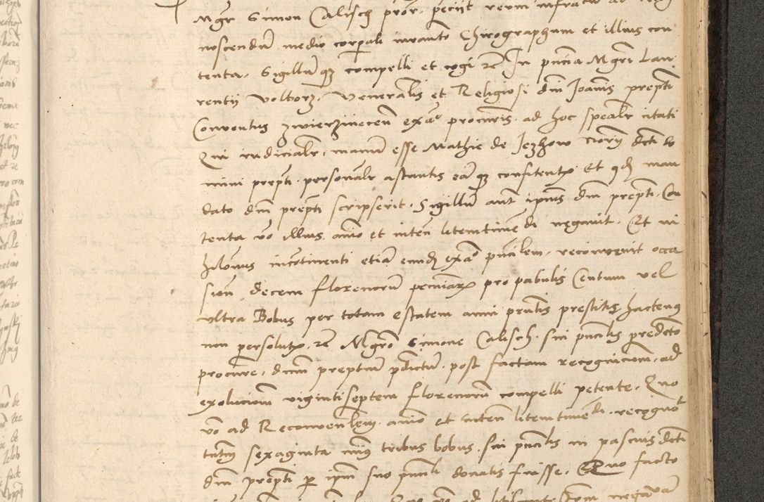 Zdjęcie nr 714 dla obiektu archiwalnego: Acta actorum causarum, sentenciarum et obligationum coram reverendo patre domino Thoma Roznowski canonico et reverendissimi in Christo patris et domini domini Patri Dei gratia Cracoviensis. Sabbato, 26 Octobris in ecclesiam suam solenniter recepti officialis generalis Cracoviensis dinita administratura, qua fungebatur post mortem reverendissimi olim felicis recordationis domini Joannis Choiecki episcopi Cracoviensis et Regni Polonie cancelarii anno presenti currenti videlicet 1538, die 11 Marcii Piotrcovie in comiciis celebratis circiter 23 horam defuncti sepulto corpore nona eiusdemque obsequiis X respective Aprilis peractis electo sub indictione XI, pontificatu vero sanctissimi in Christo patris et domini nostri domini Pauli divina providencia pape tercii foeliciter moderni, anno quarto, incepta felicibus auspiciis continuantur ordine processu infrascripto