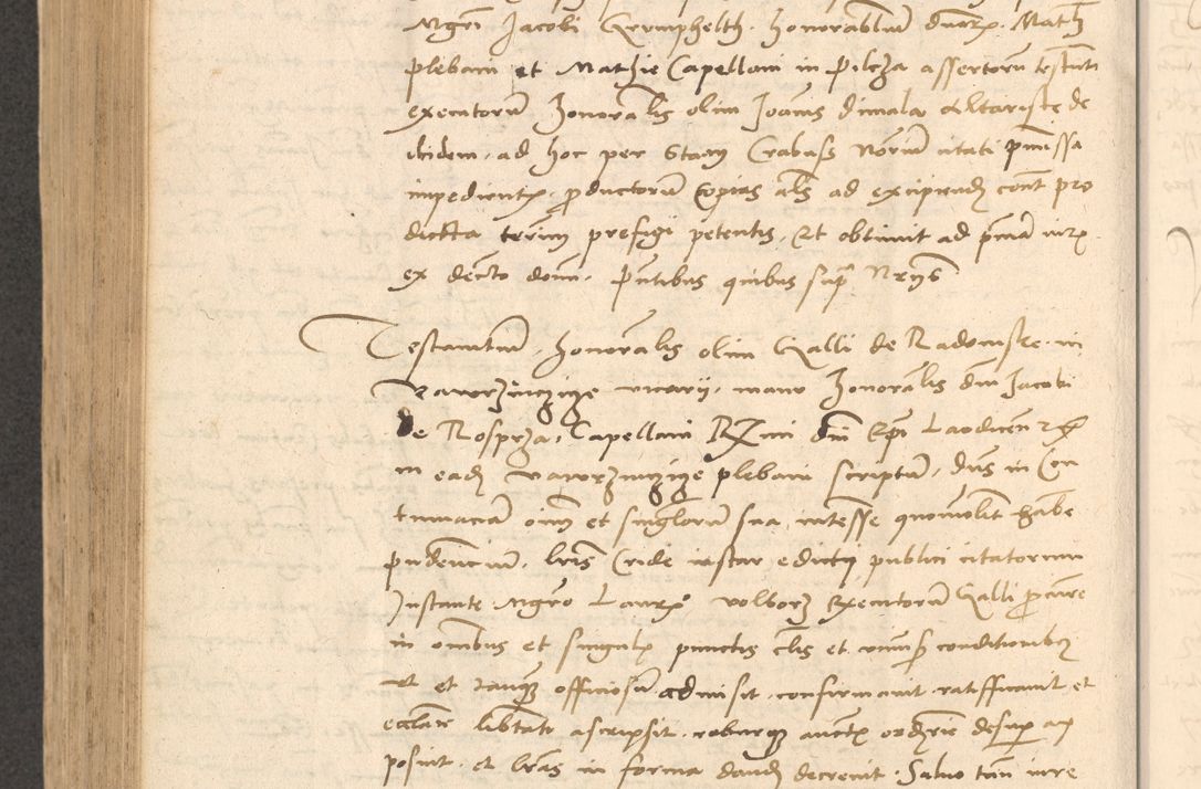 Zdjęcie nr 715 dla obiektu archiwalnego: Acta actorum causarum, sentenciarum et obligationum coram reverendo patre domino Thoma Roznowski canonico et reverendissimi in Christo patris et domini domini Patri Dei gratia Cracoviensis. Sabbato, 26 Octobris in ecclesiam suam solenniter recepti officialis generalis Cracoviensis dinita administratura, qua fungebatur post mortem reverendissimi olim felicis recordationis domini Joannis Choiecki episcopi Cracoviensis et Regni Polonie cancelarii anno presenti currenti videlicet 1538, die 11 Marcii Piotrcovie in comiciis celebratis circiter 23 horam defuncti sepulto corpore nona eiusdemque obsequiis X respective Aprilis peractis electo sub indictione XI, pontificatu vero sanctissimi in Christo patris et domini nostri domini Pauli divina providencia pape tercii foeliciter moderni, anno quarto, incepta felicibus auspiciis continuantur ordine processu infrascripto