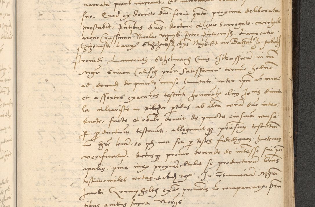 Zdjęcie nr 712 dla obiektu archiwalnego: Acta actorum causarum, sentenciarum et obligationum coram reverendo patre domino Thoma Roznowski canonico et reverendissimi in Christo patris et domini domini Patri Dei gratia Cracoviensis. Sabbato, 26 Octobris in ecclesiam suam solenniter recepti officialis generalis Cracoviensis dinita administratura, qua fungebatur post mortem reverendissimi olim felicis recordationis domini Joannis Choiecki episcopi Cracoviensis et Regni Polonie cancelarii anno presenti currenti videlicet 1538, die 11 Marcii Piotrcovie in comiciis celebratis circiter 23 horam defuncti sepulto corpore nona eiusdemque obsequiis X respective Aprilis peractis electo sub indictione XI, pontificatu vero sanctissimi in Christo patris et domini nostri domini Pauli divina providencia pape tercii foeliciter moderni, anno quarto, incepta felicibus auspiciis continuantur ordine processu infrascripto