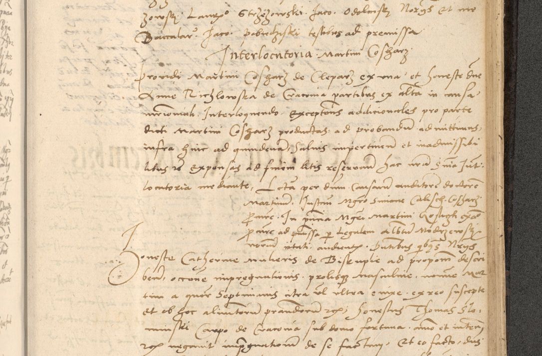 Zdjęcie nr 704 dla obiektu archiwalnego: Acta actorum causarum, sentenciarum et obligationum coram reverendo patre domino Thoma Roznowski canonico et reverendissimi in Christo patris et domini domini Patri Dei gratia Cracoviensis. Sabbato, 26 Octobris in ecclesiam suam solenniter recepti officialis generalis Cracoviensis dinita administratura, qua fungebatur post mortem reverendissimi olim felicis recordationis domini Joannis Choiecki episcopi Cracoviensis et Regni Polonie cancelarii anno presenti currenti videlicet 1538, die 11 Marcii Piotrcovie in comiciis celebratis circiter 23 horam defuncti sepulto corpore nona eiusdemque obsequiis X respective Aprilis peractis electo sub indictione XI, pontificatu vero sanctissimi in Christo patris et domini nostri domini Pauli divina providencia pape tercii foeliciter moderni, anno quarto, incepta felicibus auspiciis continuantur ordine processu infrascripto