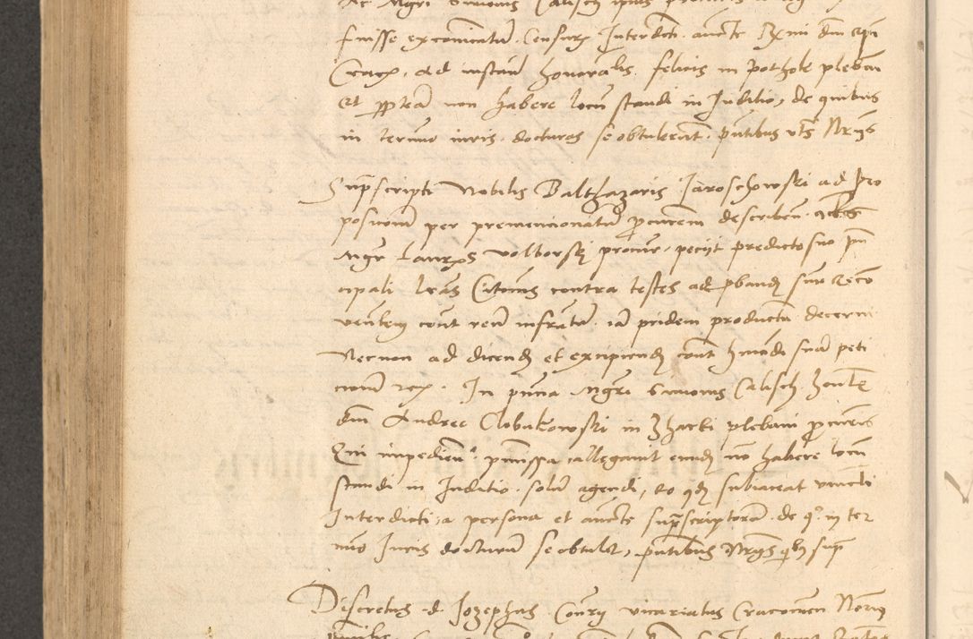 Zdjęcie nr 689 dla obiektu archiwalnego: Acta actorum causarum, sentenciarum et obligationum coram reverendo patre domino Thoma Roznowski canonico et reverendissimi in Christo patris et domini domini Patri Dei gratia Cracoviensis. Sabbato, 26 Octobris in ecclesiam suam solenniter recepti officialis generalis Cracoviensis dinita administratura, qua fungebatur post mortem reverendissimi olim felicis recordationis domini Joannis Choiecki episcopi Cracoviensis et Regni Polonie cancelarii anno presenti currenti videlicet 1538, die 11 Marcii Piotrcovie in comiciis celebratis circiter 23 horam defuncti sepulto corpore nona eiusdemque obsequiis X respective Aprilis peractis electo sub indictione XI, pontificatu vero sanctissimi in Christo patris et domini nostri domini Pauli divina providencia pape tercii foeliciter moderni, anno quarto, incepta felicibus auspiciis continuantur ordine processu infrascripto