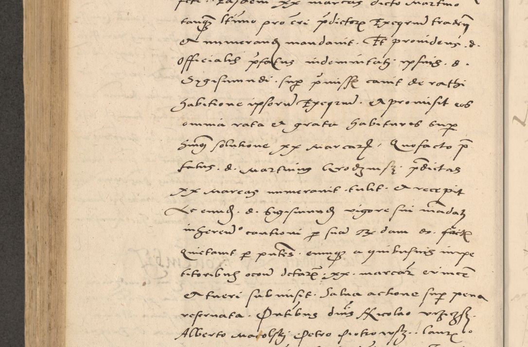 Zdjęcie nr 679 dla obiektu archiwalnego: Acta actorum causarum, sentenciarum et obligationum coram reverendo patre domino Thoma Roznowski canonico et reverendissimi in Christo patris et domini domini Patri Dei gratia Cracoviensis. Sabbato, 26 Octobris in ecclesiam suam solenniter recepti officialis generalis Cracoviensis dinita administratura, qua fungebatur post mortem reverendissimi olim felicis recordationis domini Joannis Choiecki episcopi Cracoviensis et Regni Polonie cancelarii anno presenti currenti videlicet 1538, die 11 Marcii Piotrcovie in comiciis celebratis circiter 23 horam defuncti sepulto corpore nona eiusdemque obsequiis X respective Aprilis peractis electo sub indictione XI, pontificatu vero sanctissimi in Christo patris et domini nostri domini Pauli divina providencia pape tercii foeliciter moderni, anno quarto, incepta felicibus auspiciis continuantur ordine processu infrascripto