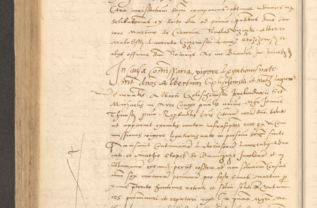 Zdjęcie nr 677 dla obiektu archiwalnego: Acta actorum causarum, sentenciarum et obligationum coram reverendo patre domino Thoma Roznowski canonico et reverendissimi in Christo patris et domini domini Patri Dei gratia Cracoviensis. Sabbato, 26 Octobris in ecclesiam suam solenniter recepti officialis generalis Cracoviensis dinita administratura, qua fungebatur post mortem reverendissimi olim felicis recordationis domini Joannis Choiecki episcopi Cracoviensis et Regni Polonie cancelarii anno presenti currenti videlicet 1538, die 11 Marcii Piotrcovie in comiciis celebratis circiter 23 horam defuncti sepulto corpore nona eiusdemque obsequiis X respective Aprilis peractis electo sub indictione XI, pontificatu vero sanctissimi in Christo patris et domini nostri domini Pauli divina providencia pape tercii foeliciter moderni, anno quarto, incepta felicibus auspiciis continuantur ordine processu infrascripto