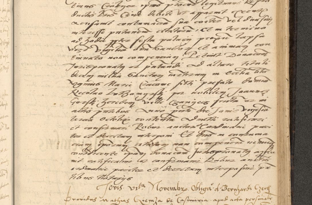 Zdjęcie nr 662 dla obiektu archiwalnego: Acta actorum causarum, sentenciarum et obligationum coram reverendo patre domino Thoma Roznowski canonico et reverendissimi in Christo patris et domini domini Patri Dei gratia Cracoviensis. Sabbato, 26 Octobris in ecclesiam suam solenniter recepti officialis generalis Cracoviensis dinita administratura, qua fungebatur post mortem reverendissimi olim felicis recordationis domini Joannis Choiecki episcopi Cracoviensis et Regni Polonie cancelarii anno presenti currenti videlicet 1538, die 11 Marcii Piotrcovie in comiciis celebratis circiter 23 horam defuncti sepulto corpore nona eiusdemque obsequiis X respective Aprilis peractis electo sub indictione XI, pontificatu vero sanctissimi in Christo patris et domini nostri domini Pauli divina providencia pape tercii foeliciter moderni, anno quarto, incepta felicibus auspiciis continuantur ordine processu infrascripto