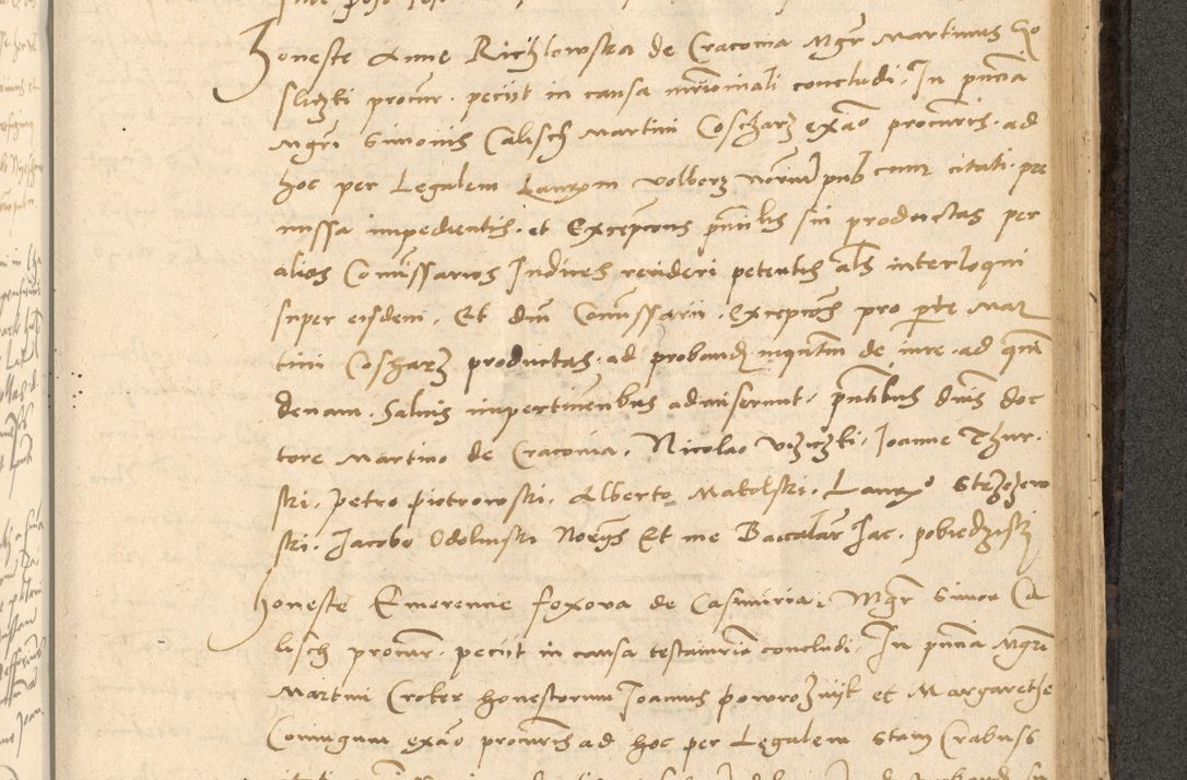 Zdjęcie nr 660 dla obiektu archiwalnego: Acta actorum causarum, sentenciarum et obligationum coram reverendo patre domino Thoma Roznowski canonico et reverendissimi in Christo patris et domini domini Patri Dei gratia Cracoviensis. Sabbato, 26 Octobris in ecclesiam suam solenniter recepti officialis generalis Cracoviensis dinita administratura, qua fungebatur post mortem reverendissimi olim felicis recordationis domini Joannis Choiecki episcopi Cracoviensis et Regni Polonie cancelarii anno presenti currenti videlicet 1538, die 11 Marcii Piotrcovie in comiciis celebratis circiter 23 horam defuncti sepulto corpore nona eiusdemque obsequiis X respective Aprilis peractis electo sub indictione XI, pontificatu vero sanctissimi in Christo patris et domini nostri domini Pauli divina providencia pape tercii foeliciter moderni, anno quarto, incepta felicibus auspiciis continuantur ordine processu infrascripto