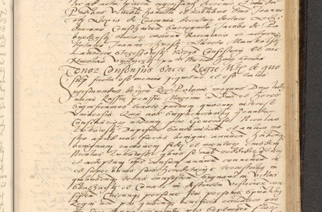 Zdjęcie nr 652 dla obiektu archiwalnego: Acta actorum causarum, sentenciarum et obligationum coram reverendo patre domino Thoma Roznowski canonico et reverendissimi in Christo patris et domini domini Patri Dei gratia Cracoviensis. Sabbato, 26 Octobris in ecclesiam suam solenniter recepti officialis generalis Cracoviensis dinita administratura, qua fungebatur post mortem reverendissimi olim felicis recordationis domini Joannis Choiecki episcopi Cracoviensis et Regni Polonie cancelarii anno presenti currenti videlicet 1538, die 11 Marcii Piotrcovie in comiciis celebratis circiter 23 horam defuncti sepulto corpore nona eiusdemque obsequiis X respective Aprilis peractis electo sub indictione XI, pontificatu vero sanctissimi in Christo patris et domini nostri domini Pauli divina providencia pape tercii foeliciter moderni, anno quarto, incepta felicibus auspiciis continuantur ordine processu infrascripto