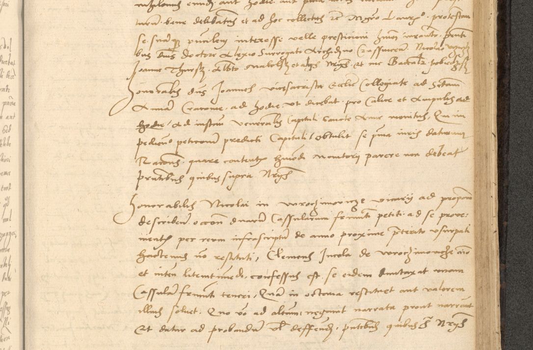 Zdjęcie nr 646 dla obiektu archiwalnego: Acta actorum causarum, sentenciarum et obligationum coram reverendo patre domino Thoma Roznowski canonico et reverendissimi in Christo patris et domini domini Patri Dei gratia Cracoviensis. Sabbato, 26 Octobris in ecclesiam suam solenniter recepti officialis generalis Cracoviensis dinita administratura, qua fungebatur post mortem reverendissimi olim felicis recordationis domini Joannis Choiecki episcopi Cracoviensis et Regni Polonie cancelarii anno presenti currenti videlicet 1538, die 11 Marcii Piotrcovie in comiciis celebratis circiter 23 horam defuncti sepulto corpore nona eiusdemque obsequiis X respective Aprilis peractis electo sub indictione XI, pontificatu vero sanctissimi in Christo patris et domini nostri domini Pauli divina providencia pape tercii foeliciter moderni, anno quarto, incepta felicibus auspiciis continuantur ordine processu infrascripto