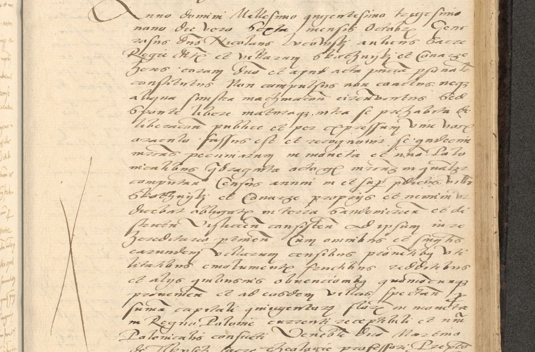 Zdjęcie nr 648 dla obiektu archiwalnego: Acta actorum causarum, sentenciarum et obligationum coram reverendo patre domino Thoma Roznowski canonico et reverendissimi in Christo patris et domini domini Patri Dei gratia Cracoviensis. Sabbato, 26 Octobris in ecclesiam suam solenniter recepti officialis generalis Cracoviensis dinita administratura, qua fungebatur post mortem reverendissimi olim felicis recordationis domini Joannis Choiecki episcopi Cracoviensis et Regni Polonie cancelarii anno presenti currenti videlicet 1538, die 11 Marcii Piotrcovie in comiciis celebratis circiter 23 horam defuncti sepulto corpore nona eiusdemque obsequiis X respective Aprilis peractis electo sub indictione XI, pontificatu vero sanctissimi in Christo patris et domini nostri domini Pauli divina providencia pape tercii foeliciter moderni, anno quarto, incepta felicibus auspiciis continuantur ordine processu infrascripto