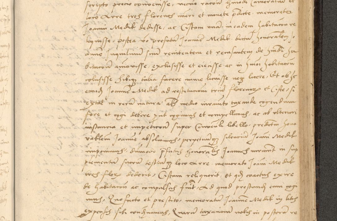Zdjęcie nr 644 dla obiektu archiwalnego: Acta actorum causarum, sentenciarum et obligationum coram reverendo patre domino Thoma Roznowski canonico et reverendissimi in Christo patris et domini domini Patri Dei gratia Cracoviensis. Sabbato, 26 Octobris in ecclesiam suam solenniter recepti officialis generalis Cracoviensis dinita administratura, qua fungebatur post mortem reverendissimi olim felicis recordationis domini Joannis Choiecki episcopi Cracoviensis et Regni Polonie cancelarii anno presenti currenti videlicet 1538, die 11 Marcii Piotrcovie in comiciis celebratis circiter 23 horam defuncti sepulto corpore nona eiusdemque obsequiis X respective Aprilis peractis electo sub indictione XI, pontificatu vero sanctissimi in Christo patris et domini nostri domini Pauli divina providencia pape tercii foeliciter moderni, anno quarto, incepta felicibus auspiciis continuantur ordine processu infrascripto