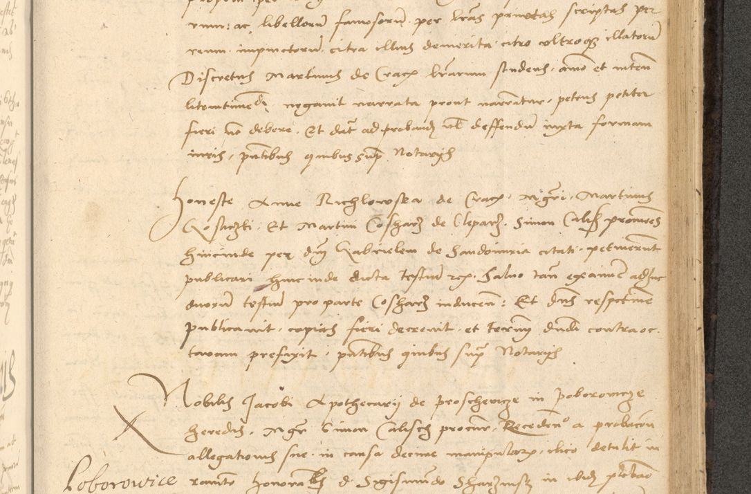 Zdjęcie nr 640 dla obiektu archiwalnego: Acta actorum causarum, sentenciarum et obligationum coram reverendo patre domino Thoma Roznowski canonico et reverendissimi in Christo patris et domini domini Patri Dei gratia Cracoviensis. Sabbato, 26 Octobris in ecclesiam suam solenniter recepti officialis generalis Cracoviensis dinita administratura, qua fungebatur post mortem reverendissimi olim felicis recordationis domini Joannis Choiecki episcopi Cracoviensis et Regni Polonie cancelarii anno presenti currenti videlicet 1538, die 11 Marcii Piotrcovie in comiciis celebratis circiter 23 horam defuncti sepulto corpore nona eiusdemque obsequiis X respective Aprilis peractis electo sub indictione XI, pontificatu vero sanctissimi in Christo patris et domini nostri domini Pauli divina providencia pape tercii foeliciter moderni, anno quarto, incepta felicibus auspiciis continuantur ordine processu infrascripto