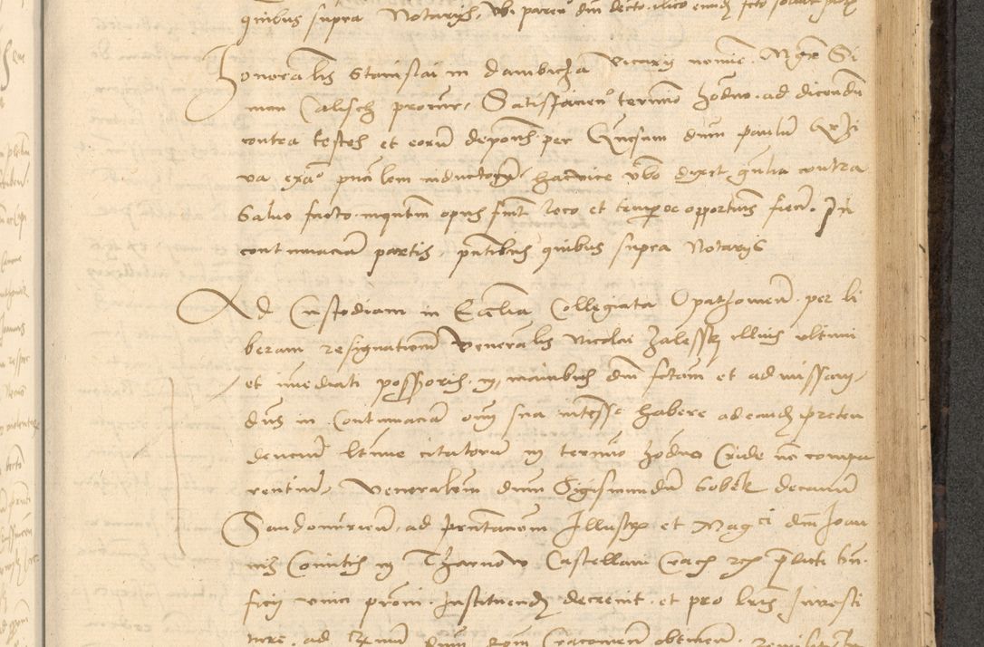 Zdjęcie nr 632 dla obiektu archiwalnego: Acta actorum causarum, sentenciarum et obligationum coram reverendo patre domino Thoma Roznowski canonico et reverendissimi in Christo patris et domini domini Patri Dei gratia Cracoviensis. Sabbato, 26 Octobris in ecclesiam suam solenniter recepti officialis generalis Cracoviensis dinita administratura, qua fungebatur post mortem reverendissimi olim felicis recordationis domini Joannis Choiecki episcopi Cracoviensis et Regni Polonie cancelarii anno presenti currenti videlicet 1538, die 11 Marcii Piotrcovie in comiciis celebratis circiter 23 horam defuncti sepulto corpore nona eiusdemque obsequiis X respective Aprilis peractis electo sub indictione XI, pontificatu vero sanctissimi in Christo patris et domini nostri domini Pauli divina providencia pape tercii foeliciter moderni, anno quarto, incepta felicibus auspiciis continuantur ordine processu infrascripto