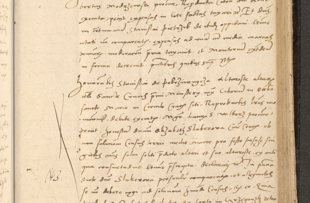 Zdjęcie nr 628 dla obiektu archiwalnego: Acta actorum causarum, sentenciarum et obligationum coram reverendo patre domino Thoma Roznowski canonico et reverendissimi in Christo patris et domini domini Patri Dei gratia Cracoviensis. Sabbato, 26 Octobris in ecclesiam suam solenniter recepti officialis generalis Cracoviensis dinita administratura, qua fungebatur post mortem reverendissimi olim felicis recordationis domini Joannis Choiecki episcopi Cracoviensis et Regni Polonie cancelarii anno presenti currenti videlicet 1538, die 11 Marcii Piotrcovie in comiciis celebratis circiter 23 horam defuncti sepulto corpore nona eiusdemque obsequiis X respective Aprilis peractis electo sub indictione XI, pontificatu vero sanctissimi in Christo patris et domini nostri domini Pauli divina providencia pape tercii foeliciter moderni, anno quarto, incepta felicibus auspiciis continuantur ordine processu infrascripto