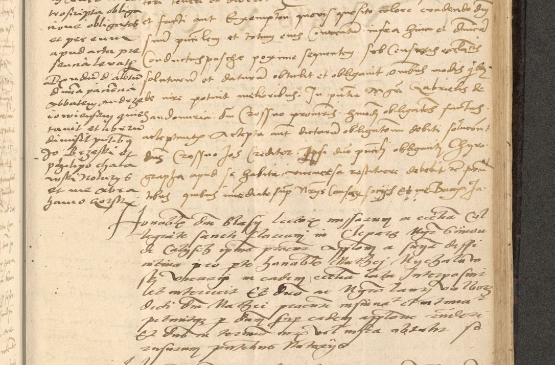 Zdjęcie nr 622 dla obiektu archiwalnego: Acta actorum causarum, sentenciarum et obligationum coram reverendo patre domino Thoma Roznowski canonico et reverendissimi in Christo patris et domini domini Patri Dei gratia Cracoviensis. Sabbato, 26 Octobris in ecclesiam suam solenniter recepti officialis generalis Cracoviensis dinita administratura, qua fungebatur post mortem reverendissimi olim felicis recordationis domini Joannis Choiecki episcopi Cracoviensis et Regni Polonie cancelarii anno presenti currenti videlicet 1538, die 11 Marcii Piotrcovie in comiciis celebratis circiter 23 horam defuncti sepulto corpore nona eiusdemque obsequiis X respective Aprilis peractis electo sub indictione XI, pontificatu vero sanctissimi in Christo patris et domini nostri domini Pauli divina providencia pape tercii foeliciter moderni, anno quarto, incepta felicibus auspiciis continuantur ordine processu infrascripto