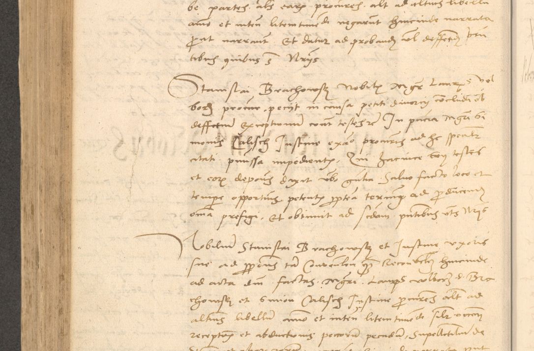 Zdjęcie nr 619 dla obiektu archiwalnego: Acta actorum causarum, sentenciarum et obligationum coram reverendo patre domino Thoma Roznowski canonico et reverendissimi in Christo patris et domini domini Patri Dei gratia Cracoviensis. Sabbato, 26 Octobris in ecclesiam suam solenniter recepti officialis generalis Cracoviensis dinita administratura, qua fungebatur post mortem reverendissimi olim felicis recordationis domini Joannis Choiecki episcopi Cracoviensis et Regni Polonie cancelarii anno presenti currenti videlicet 1538, die 11 Marcii Piotrcovie in comiciis celebratis circiter 23 horam defuncti sepulto corpore nona eiusdemque obsequiis X respective Aprilis peractis electo sub indictione XI, pontificatu vero sanctissimi in Christo patris et domini nostri domini Pauli divina providencia pape tercii foeliciter moderni, anno quarto, incepta felicibus auspiciis continuantur ordine processu infrascripto