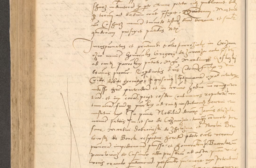 Zdjęcie nr 613 dla obiektu archiwalnego: Acta actorum causarum, sentenciarum et obligationum coram reverendo patre domino Thoma Roznowski canonico et reverendissimi in Christo patris et domini domini Patri Dei gratia Cracoviensis. Sabbato, 26 Octobris in ecclesiam suam solenniter recepti officialis generalis Cracoviensis dinita administratura, qua fungebatur post mortem reverendissimi olim felicis recordationis domini Joannis Choiecki episcopi Cracoviensis et Regni Polonie cancelarii anno presenti currenti videlicet 1538, die 11 Marcii Piotrcovie in comiciis celebratis circiter 23 horam defuncti sepulto corpore nona eiusdemque obsequiis X respective Aprilis peractis electo sub indictione XI, pontificatu vero sanctissimi in Christo patris et domini nostri domini Pauli divina providencia pape tercii foeliciter moderni, anno quarto, incepta felicibus auspiciis continuantur ordine processu infrascripto