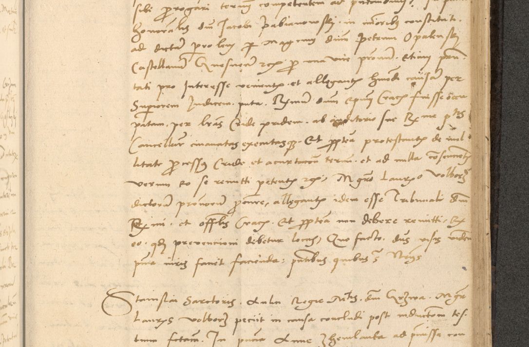 Zdjęcie nr 614 dla obiektu archiwalnego: Acta actorum causarum, sentenciarum et obligationum coram reverendo patre domino Thoma Roznowski canonico et reverendissimi in Christo patris et domini domini Patri Dei gratia Cracoviensis. Sabbato, 26 Octobris in ecclesiam suam solenniter recepti officialis generalis Cracoviensis dinita administratura, qua fungebatur post mortem reverendissimi olim felicis recordationis domini Joannis Choiecki episcopi Cracoviensis et Regni Polonie cancelarii anno presenti currenti videlicet 1538, die 11 Marcii Piotrcovie in comiciis celebratis circiter 23 horam defuncti sepulto corpore nona eiusdemque obsequiis X respective Aprilis peractis electo sub indictione XI, pontificatu vero sanctissimi in Christo patris et domini nostri domini Pauli divina providencia pape tercii foeliciter moderni, anno quarto, incepta felicibus auspiciis continuantur ordine processu infrascripto