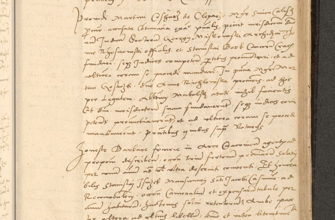 Zdjęcie nr 606 dla obiektu archiwalnego: Acta actorum causarum, sentenciarum et obligationum coram reverendo patre domino Thoma Roznowski canonico et reverendissimi in Christo patris et domini domini Patri Dei gratia Cracoviensis. Sabbato, 26 Octobris in ecclesiam suam solenniter recepti officialis generalis Cracoviensis dinita administratura, qua fungebatur post mortem reverendissimi olim felicis recordationis domini Joannis Choiecki episcopi Cracoviensis et Regni Polonie cancelarii anno presenti currenti videlicet 1538, die 11 Marcii Piotrcovie in comiciis celebratis circiter 23 horam defuncti sepulto corpore nona eiusdemque obsequiis X respective Aprilis peractis electo sub indictione XI, pontificatu vero sanctissimi in Christo patris et domini nostri domini Pauli divina providencia pape tercii foeliciter moderni, anno quarto, incepta felicibus auspiciis continuantur ordine processu infrascripto