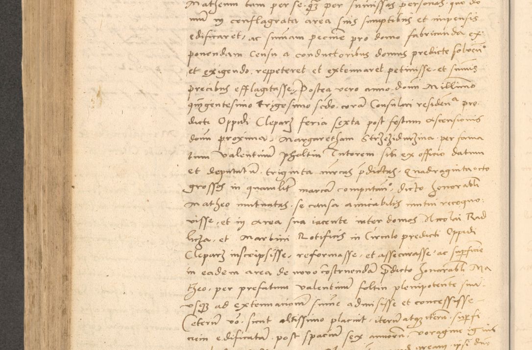 Zdjęcie nr 603 dla obiektu archiwalnego: Acta actorum causarum, sentenciarum et obligationum coram reverendo patre domino Thoma Roznowski canonico et reverendissimi in Christo patris et domini domini Patri Dei gratia Cracoviensis. Sabbato, 26 Octobris in ecclesiam suam solenniter recepti officialis generalis Cracoviensis dinita administratura, qua fungebatur post mortem reverendissimi olim felicis recordationis domini Joannis Choiecki episcopi Cracoviensis et Regni Polonie cancelarii anno presenti currenti videlicet 1538, die 11 Marcii Piotrcovie in comiciis celebratis circiter 23 horam defuncti sepulto corpore nona eiusdemque obsequiis X respective Aprilis peractis electo sub indictione XI, pontificatu vero sanctissimi in Christo patris et domini nostri domini Pauli divina providencia pape tercii foeliciter moderni, anno quarto, incepta felicibus auspiciis continuantur ordine processu infrascripto