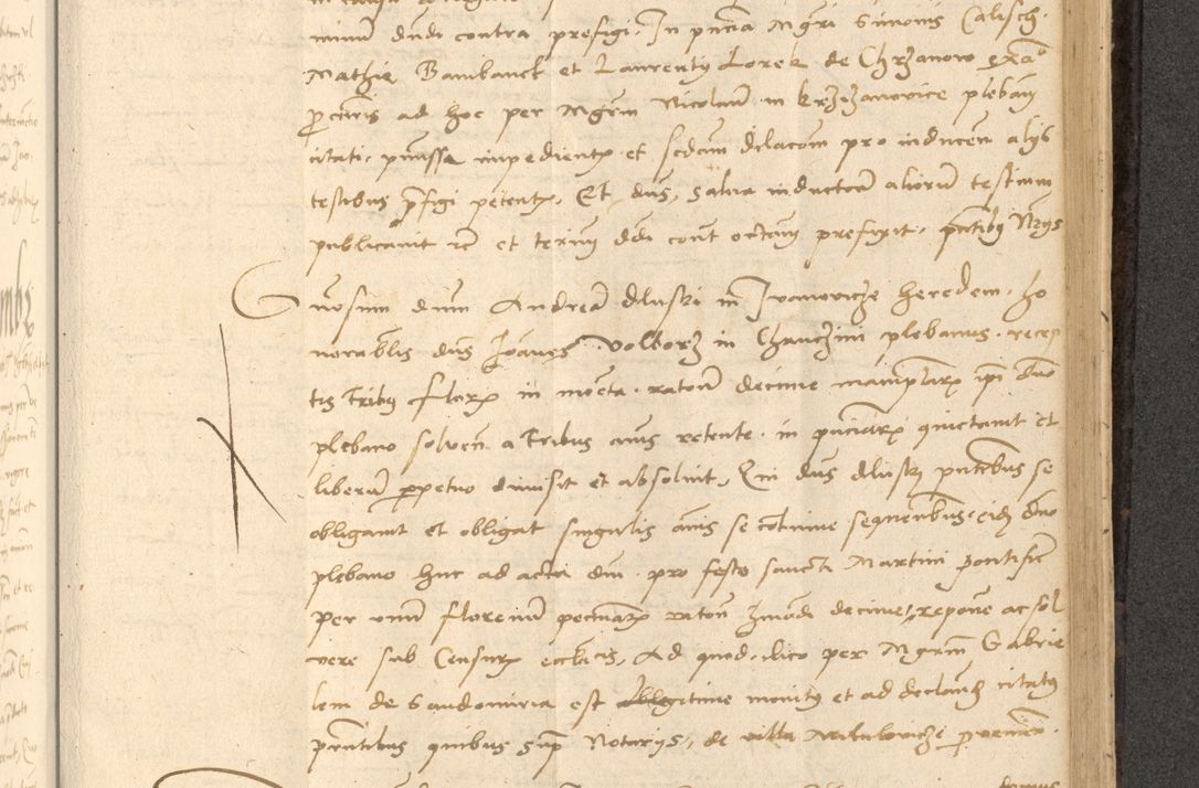 Zdjęcie nr 592 dla obiektu archiwalnego: Acta actorum causarum, sentenciarum et obligationum coram reverendo patre domino Thoma Roznowski canonico et reverendissimi in Christo patris et domini domini Patri Dei gratia Cracoviensis. Sabbato, 26 Octobris in ecclesiam suam solenniter recepti officialis generalis Cracoviensis dinita administratura, qua fungebatur post mortem reverendissimi olim felicis recordationis domini Joannis Choiecki episcopi Cracoviensis et Regni Polonie cancelarii anno presenti currenti videlicet 1538, die 11 Marcii Piotrcovie in comiciis celebratis circiter 23 horam defuncti sepulto corpore nona eiusdemque obsequiis X respective Aprilis peractis electo sub indictione XI, pontificatu vero sanctissimi in Christo patris et domini nostri domini Pauli divina providencia pape tercii foeliciter moderni, anno quarto, incepta felicibus auspiciis continuantur ordine processu infrascripto