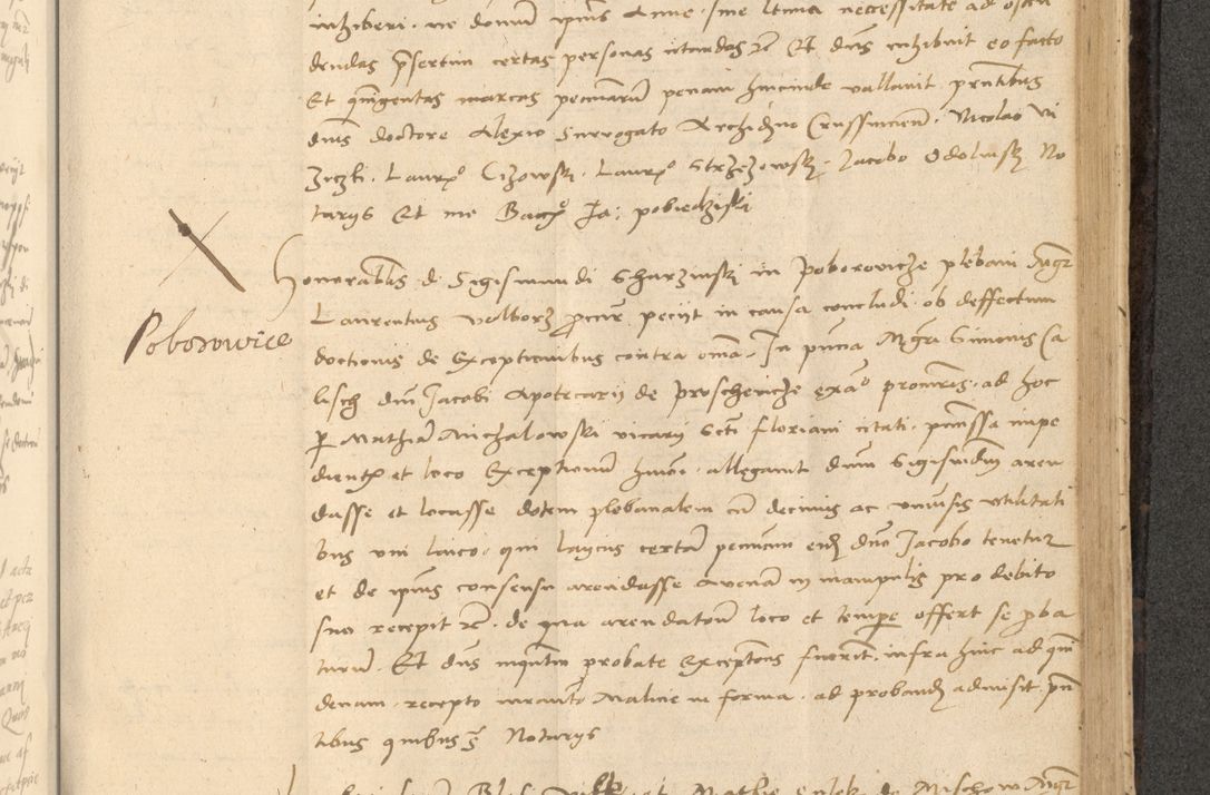 Zdjęcie nr 582 dla obiektu archiwalnego: Acta actorum causarum, sentenciarum et obligationum coram reverendo patre domino Thoma Roznowski canonico et reverendissimi in Christo patris et domini domini Patri Dei gratia Cracoviensis. Sabbato, 26 Octobris in ecclesiam suam solenniter recepti officialis generalis Cracoviensis dinita administratura, qua fungebatur post mortem reverendissimi olim felicis recordationis domini Joannis Choiecki episcopi Cracoviensis et Regni Polonie cancelarii anno presenti currenti videlicet 1538, die 11 Marcii Piotrcovie in comiciis celebratis circiter 23 horam defuncti sepulto corpore nona eiusdemque obsequiis X respective Aprilis peractis electo sub indictione XI, pontificatu vero sanctissimi in Christo patris et domini nostri domini Pauli divina providencia pape tercii foeliciter moderni, anno quarto, incepta felicibus auspiciis continuantur ordine processu infrascripto