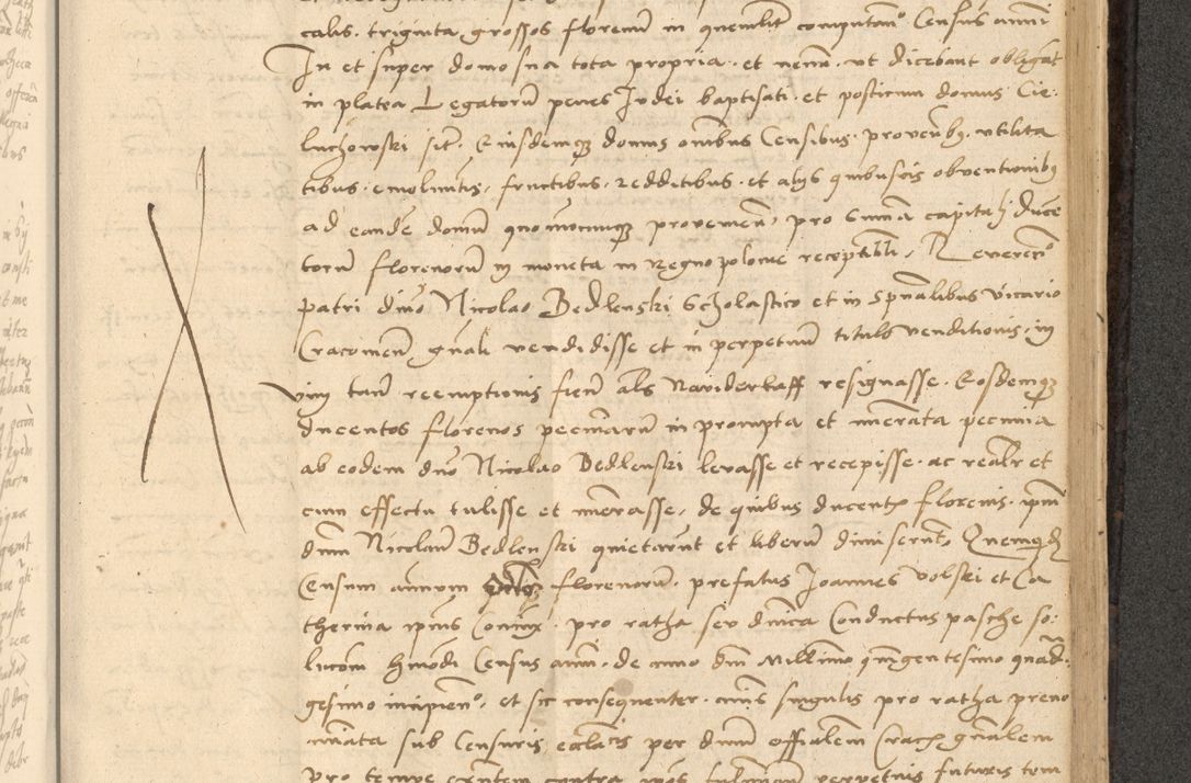 Zdjęcie nr 572 dla obiektu archiwalnego: Acta actorum causarum, sentenciarum et obligationum coram reverendo patre domino Thoma Roznowski canonico et reverendissimi in Christo patris et domini domini Patri Dei gratia Cracoviensis. Sabbato, 26 Octobris in ecclesiam suam solenniter recepti officialis generalis Cracoviensis dinita administratura, qua fungebatur post mortem reverendissimi olim felicis recordationis domini Joannis Choiecki episcopi Cracoviensis et Regni Polonie cancelarii anno presenti currenti videlicet 1538, die 11 Marcii Piotrcovie in comiciis celebratis circiter 23 horam defuncti sepulto corpore nona eiusdemque obsequiis X respective Aprilis peractis electo sub indictione XI, pontificatu vero sanctissimi in Christo patris et domini nostri domini Pauli divina providencia pape tercii foeliciter moderni, anno quarto, incepta felicibus auspiciis continuantur ordine processu infrascripto