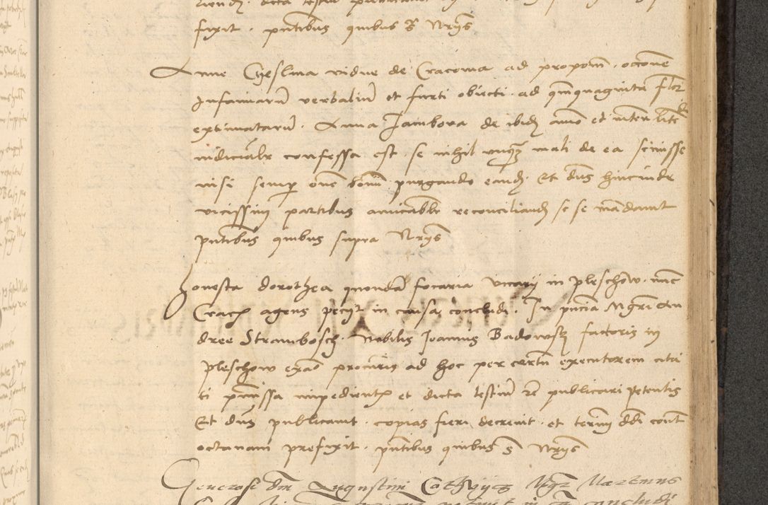 Zdjęcie nr 566 dla obiektu archiwalnego: Acta actorum causarum, sentenciarum et obligationum coram reverendo patre domino Thoma Roznowski canonico et reverendissimi in Christo patris et domini domini Patri Dei gratia Cracoviensis. Sabbato, 26 Octobris in ecclesiam suam solenniter recepti officialis generalis Cracoviensis dinita administratura, qua fungebatur post mortem reverendissimi olim felicis recordationis domini Joannis Choiecki episcopi Cracoviensis et Regni Polonie cancelarii anno presenti currenti videlicet 1538, die 11 Marcii Piotrcovie in comiciis celebratis circiter 23 horam defuncti sepulto corpore nona eiusdemque obsequiis X respective Aprilis peractis electo sub indictione XI, pontificatu vero sanctissimi in Christo patris et domini nostri domini Pauli divina providencia pape tercii foeliciter moderni, anno quarto, incepta felicibus auspiciis continuantur ordine processu infrascripto