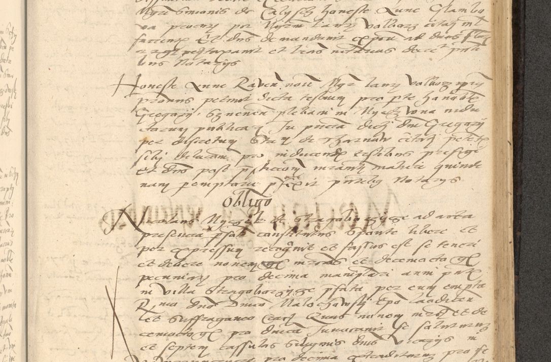 Zdjęcie nr 564 dla obiektu archiwalnego: Acta actorum causarum, sentenciarum et obligationum coram reverendo patre domino Thoma Roznowski canonico et reverendissimi in Christo patris et domini domini Patri Dei gratia Cracoviensis. Sabbato, 26 Octobris in ecclesiam suam solenniter recepti officialis generalis Cracoviensis dinita administratura, qua fungebatur post mortem reverendissimi olim felicis recordationis domini Joannis Choiecki episcopi Cracoviensis et Regni Polonie cancelarii anno presenti currenti videlicet 1538, die 11 Marcii Piotrcovie in comiciis celebratis circiter 23 horam defuncti sepulto corpore nona eiusdemque obsequiis X respective Aprilis peractis electo sub indictione XI, pontificatu vero sanctissimi in Christo patris et domini nostri domini Pauli divina providencia pape tercii foeliciter moderni, anno quarto, incepta felicibus auspiciis continuantur ordine processu infrascripto