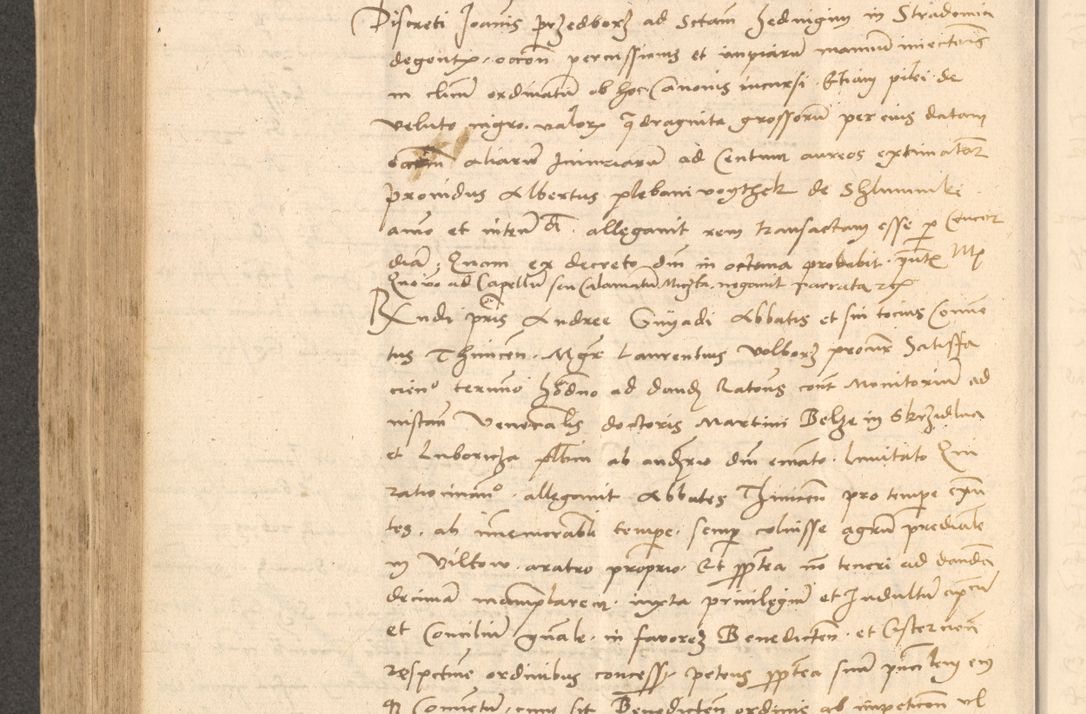 Zdjęcie nr 561 dla obiektu archiwalnego: Acta actorum causarum, sentenciarum et obligationum coram reverendo patre domino Thoma Roznowski canonico et reverendissimi in Christo patris et domini domini Patri Dei gratia Cracoviensis. Sabbato, 26 Octobris in ecclesiam suam solenniter recepti officialis generalis Cracoviensis dinita administratura, qua fungebatur post mortem reverendissimi olim felicis recordationis domini Joannis Choiecki episcopi Cracoviensis et Regni Polonie cancelarii anno presenti currenti videlicet 1538, die 11 Marcii Piotrcovie in comiciis celebratis circiter 23 horam defuncti sepulto corpore nona eiusdemque obsequiis X respective Aprilis peractis electo sub indictione XI, pontificatu vero sanctissimi in Christo patris et domini nostri domini Pauli divina providencia pape tercii foeliciter moderni, anno quarto, incepta felicibus auspiciis continuantur ordine processu infrascripto
