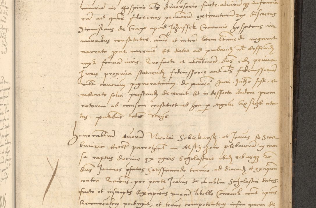 Zdjęcie nr 560 dla obiektu archiwalnego: Acta actorum causarum, sentenciarum et obligationum coram reverendo patre domino Thoma Roznowski canonico et reverendissimi in Christo patris et domini domini Patri Dei gratia Cracoviensis. Sabbato, 26 Octobris in ecclesiam suam solenniter recepti officialis generalis Cracoviensis dinita administratura, qua fungebatur post mortem reverendissimi olim felicis recordationis domini Joannis Choiecki episcopi Cracoviensis et Regni Polonie cancelarii anno presenti currenti videlicet 1538, die 11 Marcii Piotrcovie in comiciis celebratis circiter 23 horam defuncti sepulto corpore nona eiusdemque obsequiis X respective Aprilis peractis electo sub indictione XI, pontificatu vero sanctissimi in Christo patris et domini nostri domini Pauli divina providencia pape tercii foeliciter moderni, anno quarto, incepta felicibus auspiciis continuantur ordine processu infrascripto