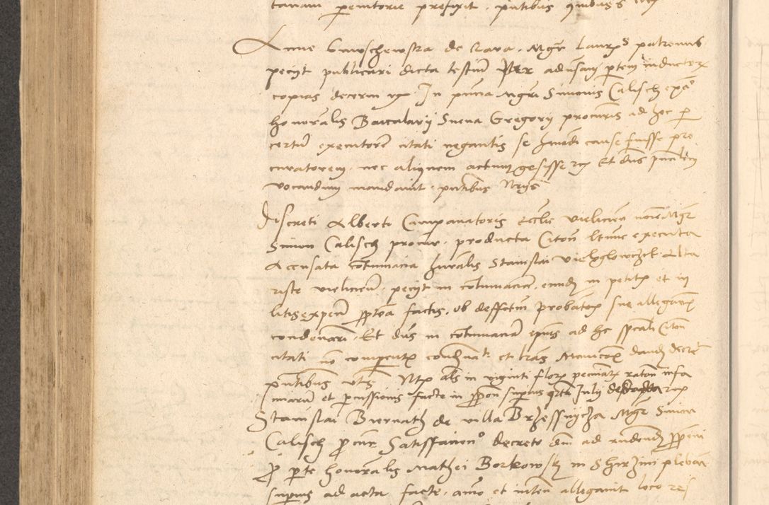 Zdjęcie nr 555 dla obiektu archiwalnego: Acta actorum causarum, sentenciarum et obligationum coram reverendo patre domino Thoma Roznowski canonico et reverendissimi in Christo patris et domini domini Patri Dei gratia Cracoviensis. Sabbato, 26 Octobris in ecclesiam suam solenniter recepti officialis generalis Cracoviensis dinita administratura, qua fungebatur post mortem reverendissimi olim felicis recordationis domini Joannis Choiecki episcopi Cracoviensis et Regni Polonie cancelarii anno presenti currenti videlicet 1538, die 11 Marcii Piotrcovie in comiciis celebratis circiter 23 horam defuncti sepulto corpore nona eiusdemque obsequiis X respective Aprilis peractis electo sub indictione XI, pontificatu vero sanctissimi in Christo patris et domini nostri domini Pauli divina providencia pape tercii foeliciter moderni, anno quarto, incepta felicibus auspiciis continuantur ordine processu infrascripto