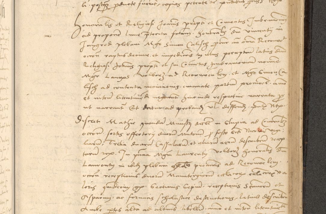 Zdjęcie nr 542 dla obiektu archiwalnego: Acta actorum causarum, sentenciarum et obligationum coram reverendo patre domino Thoma Roznowski canonico et reverendissimi in Christo patris et domini domini Patri Dei gratia Cracoviensis. Sabbato, 26 Octobris in ecclesiam suam solenniter recepti officialis generalis Cracoviensis dinita administratura, qua fungebatur post mortem reverendissimi olim felicis recordationis domini Joannis Choiecki episcopi Cracoviensis et Regni Polonie cancelarii anno presenti currenti videlicet 1538, die 11 Marcii Piotrcovie in comiciis celebratis circiter 23 horam defuncti sepulto corpore nona eiusdemque obsequiis X respective Aprilis peractis electo sub indictione XI, pontificatu vero sanctissimi in Christo patris et domini nostri domini Pauli divina providencia pape tercii foeliciter moderni, anno quarto, incepta felicibus auspiciis continuantur ordine processu infrascripto