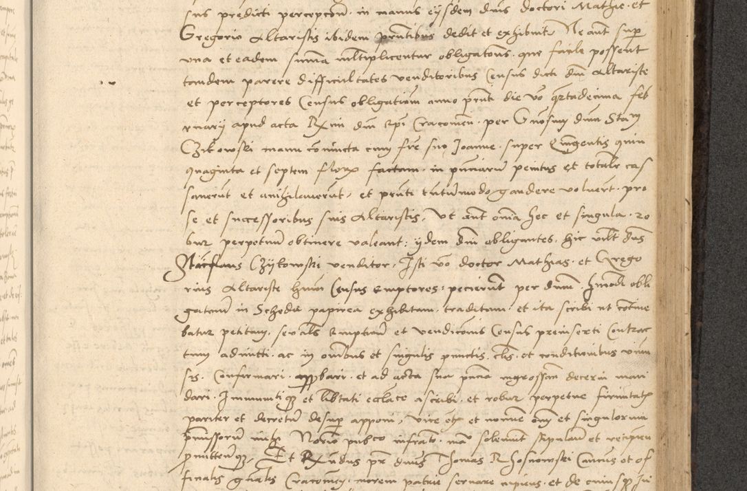 Zdjęcie nr 532 dla obiektu archiwalnego: Acta actorum causarum, sentenciarum et obligationum coram reverendo patre domino Thoma Roznowski canonico et reverendissimi in Christo patris et domini domini Patri Dei gratia Cracoviensis. Sabbato, 26 Octobris in ecclesiam suam solenniter recepti officialis generalis Cracoviensis dinita administratura, qua fungebatur post mortem reverendissimi olim felicis recordationis domini Joannis Choiecki episcopi Cracoviensis et Regni Polonie cancelarii anno presenti currenti videlicet 1538, die 11 Marcii Piotrcovie in comiciis celebratis circiter 23 horam defuncti sepulto corpore nona eiusdemque obsequiis X respective Aprilis peractis electo sub indictione XI, pontificatu vero sanctissimi in Christo patris et domini nostri domini Pauli divina providencia pape tercii foeliciter moderni, anno quarto, incepta felicibus auspiciis continuantur ordine processu infrascripto