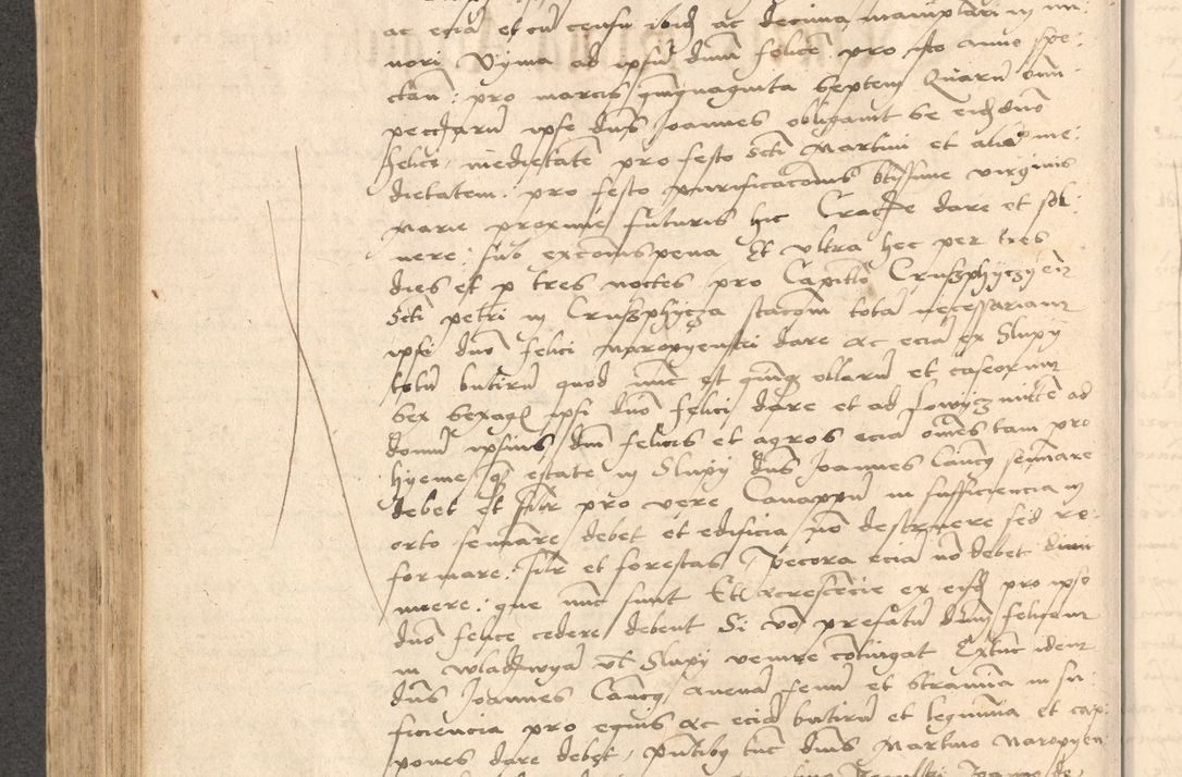 Zdjęcie nr 509 dla obiektu archiwalnego: Acta actorum causarum, sentenciarum et obligationum coram reverendo patre domino Thoma Roznowski canonico et reverendissimi in Christo patris et domini domini Patri Dei gratia Cracoviensis. Sabbato, 26 Octobris in ecclesiam suam solenniter recepti officialis generalis Cracoviensis dinita administratura, qua fungebatur post mortem reverendissimi olim felicis recordationis domini Joannis Choiecki episcopi Cracoviensis et Regni Polonie cancelarii anno presenti currenti videlicet 1538, die 11 Marcii Piotrcovie in comiciis celebratis circiter 23 horam defuncti sepulto corpore nona eiusdemque obsequiis X respective Aprilis peractis electo sub indictione XI, pontificatu vero sanctissimi in Christo patris et domini nostri domini Pauli divina providencia pape tercii foeliciter moderni, anno quarto, incepta felicibus auspiciis continuantur ordine processu infrascripto