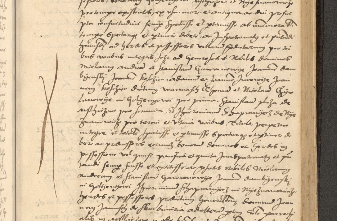 Zdjęcie nr 482 dla obiektu archiwalnego: Acta actorum causarum, sentenciarum et obligationum coram reverendo patre domino Thoma Roznowski canonico et reverendissimi in Christo patris et domini domini Patri Dei gratia Cracoviensis. Sabbato, 26 Octobris in ecclesiam suam solenniter recepti officialis generalis Cracoviensis dinita administratura, qua fungebatur post mortem reverendissimi olim felicis recordationis domini Joannis Choiecki episcopi Cracoviensis et Regni Polonie cancelarii anno presenti currenti videlicet 1538, die 11 Marcii Piotrcovie in comiciis celebratis circiter 23 horam defuncti sepulto corpore nona eiusdemque obsequiis X respective Aprilis peractis electo sub indictione XI, pontificatu vero sanctissimi in Christo patris et domini nostri domini Pauli divina providencia pape tercii foeliciter moderni, anno quarto, incepta felicibus auspiciis continuantur ordine processu infrascripto