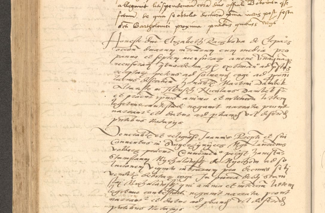 Zdjęcie nr 479 dla obiektu archiwalnego: Acta actorum causarum, sentenciarum et obligationum coram reverendo patre domino Thoma Roznowski canonico et reverendissimi in Christo patris et domini domini Patri Dei gratia Cracoviensis. Sabbato, 26 Octobris in ecclesiam suam solenniter recepti officialis generalis Cracoviensis dinita administratura, qua fungebatur post mortem reverendissimi olim felicis recordationis domini Joannis Choiecki episcopi Cracoviensis et Regni Polonie cancelarii anno presenti currenti videlicet 1538, die 11 Marcii Piotrcovie in comiciis celebratis circiter 23 horam defuncti sepulto corpore nona eiusdemque obsequiis X respective Aprilis peractis electo sub indictione XI, pontificatu vero sanctissimi in Christo patris et domini nostri domini Pauli divina providencia pape tercii foeliciter moderni, anno quarto, incepta felicibus auspiciis continuantur ordine processu infrascripto