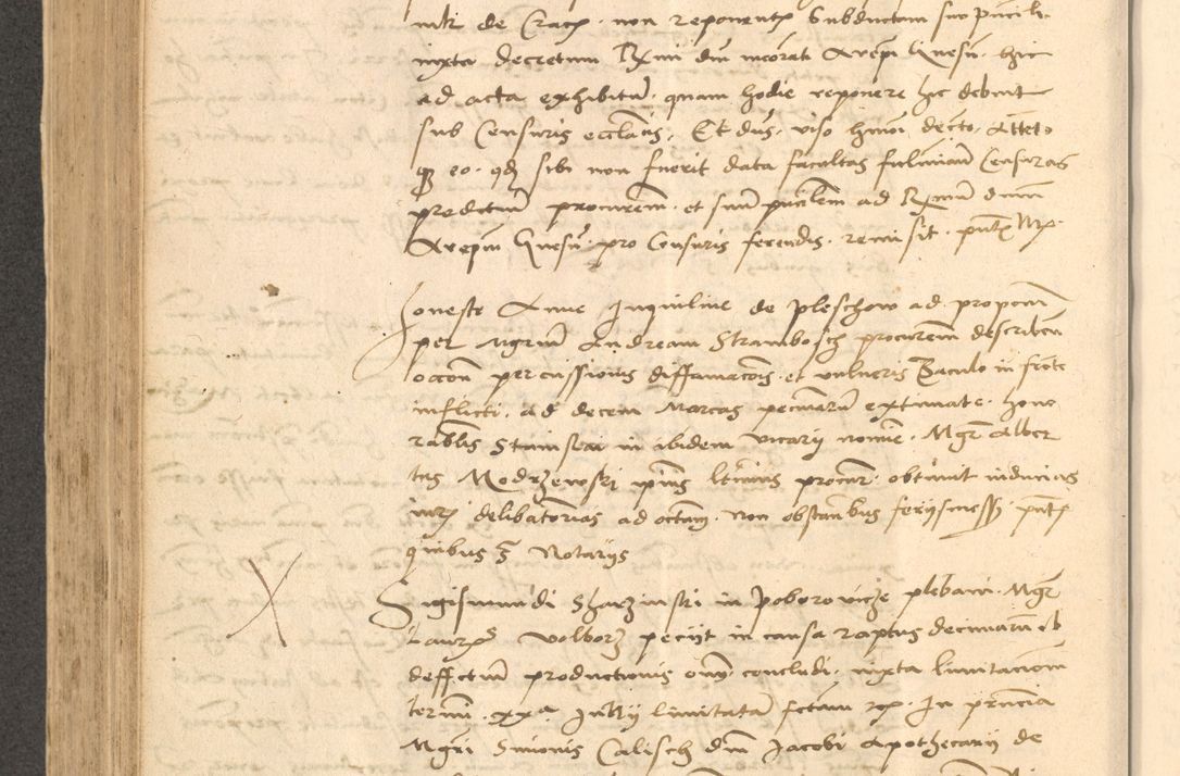 Zdjęcie nr 477 dla obiektu archiwalnego: Acta actorum causarum, sentenciarum et obligationum coram reverendo patre domino Thoma Roznowski canonico et reverendissimi in Christo patris et domini domini Patri Dei gratia Cracoviensis. Sabbato, 26 Octobris in ecclesiam suam solenniter recepti officialis generalis Cracoviensis dinita administratura, qua fungebatur post mortem reverendissimi olim felicis recordationis domini Joannis Choiecki episcopi Cracoviensis et Regni Polonie cancelarii anno presenti currenti videlicet 1538, die 11 Marcii Piotrcovie in comiciis celebratis circiter 23 horam defuncti sepulto corpore nona eiusdemque obsequiis X respective Aprilis peractis electo sub indictione XI, pontificatu vero sanctissimi in Christo patris et domini nostri domini Pauli divina providencia pape tercii foeliciter moderni, anno quarto, incepta felicibus auspiciis continuantur ordine processu infrascripto