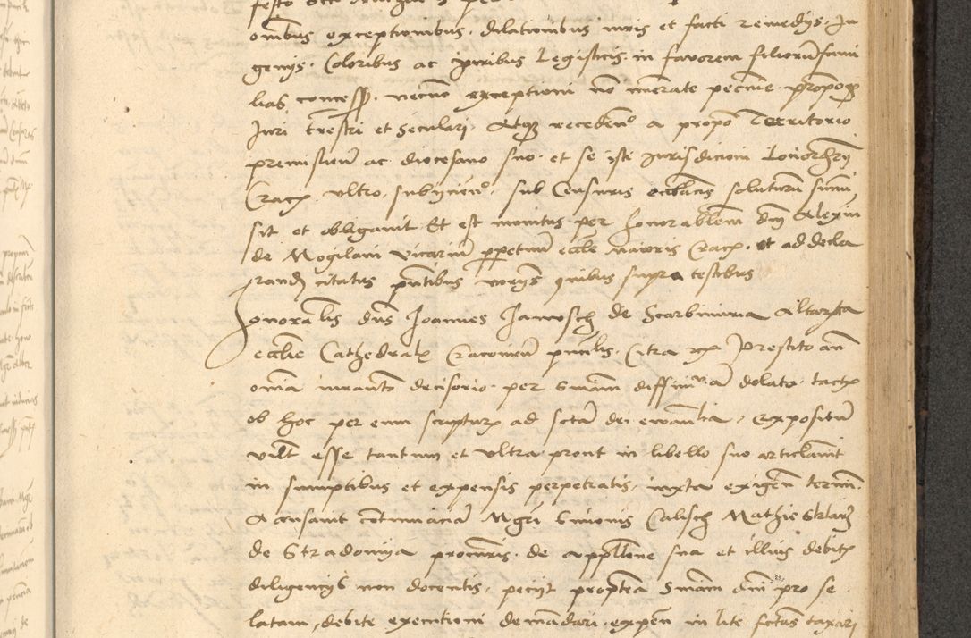 Zdjęcie nr 478 dla obiektu archiwalnego: Acta actorum causarum, sentenciarum et obligationum coram reverendo patre domino Thoma Roznowski canonico et reverendissimi in Christo patris et domini domini Patri Dei gratia Cracoviensis. Sabbato, 26 Octobris in ecclesiam suam solenniter recepti officialis generalis Cracoviensis dinita administratura, qua fungebatur post mortem reverendissimi olim felicis recordationis domini Joannis Choiecki episcopi Cracoviensis et Regni Polonie cancelarii anno presenti currenti videlicet 1538, die 11 Marcii Piotrcovie in comiciis celebratis circiter 23 horam defuncti sepulto corpore nona eiusdemque obsequiis X respective Aprilis peractis electo sub indictione XI, pontificatu vero sanctissimi in Christo patris et domini nostri domini Pauli divina providencia pape tercii foeliciter moderni, anno quarto, incepta felicibus auspiciis continuantur ordine processu infrascripto