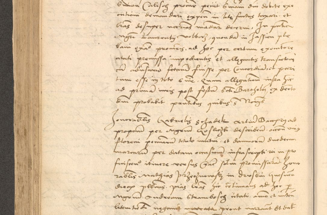 Zdjęcie nr 467 dla obiektu archiwalnego: Acta actorum causarum, sentenciarum et obligationum coram reverendo patre domino Thoma Roznowski canonico et reverendissimi in Christo patris et domini domini Patri Dei gratia Cracoviensis. Sabbato, 26 Octobris in ecclesiam suam solenniter recepti officialis generalis Cracoviensis dinita administratura, qua fungebatur post mortem reverendissimi olim felicis recordationis domini Joannis Choiecki episcopi Cracoviensis et Regni Polonie cancelarii anno presenti currenti videlicet 1538, die 11 Marcii Piotrcovie in comiciis celebratis circiter 23 horam defuncti sepulto corpore nona eiusdemque obsequiis X respective Aprilis peractis electo sub indictione XI, pontificatu vero sanctissimi in Christo patris et domini nostri domini Pauli divina providencia pape tercii foeliciter moderni, anno quarto, incepta felicibus auspiciis continuantur ordine processu infrascripto