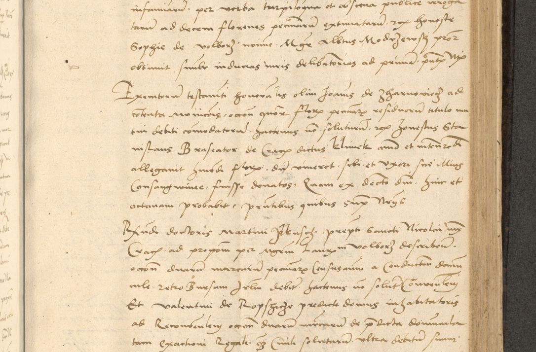 Zdjęcie nr 446 dla obiektu archiwalnego: Acta actorum causarum, sentenciarum et obligationum coram reverendo patre domino Thoma Roznowski canonico et reverendissimi in Christo patris et domini domini Patri Dei gratia Cracoviensis. Sabbato, 26 Octobris in ecclesiam suam solenniter recepti officialis generalis Cracoviensis dinita administratura, qua fungebatur post mortem reverendissimi olim felicis recordationis domini Joannis Choiecki episcopi Cracoviensis et Regni Polonie cancelarii anno presenti currenti videlicet 1538, die 11 Marcii Piotrcovie in comiciis celebratis circiter 23 horam defuncti sepulto corpore nona eiusdemque obsequiis X respective Aprilis peractis electo sub indictione XI, pontificatu vero sanctissimi in Christo patris et domini nostri domini Pauli divina providencia pape tercii foeliciter moderni, anno quarto, incepta felicibus auspiciis continuantur ordine processu infrascripto